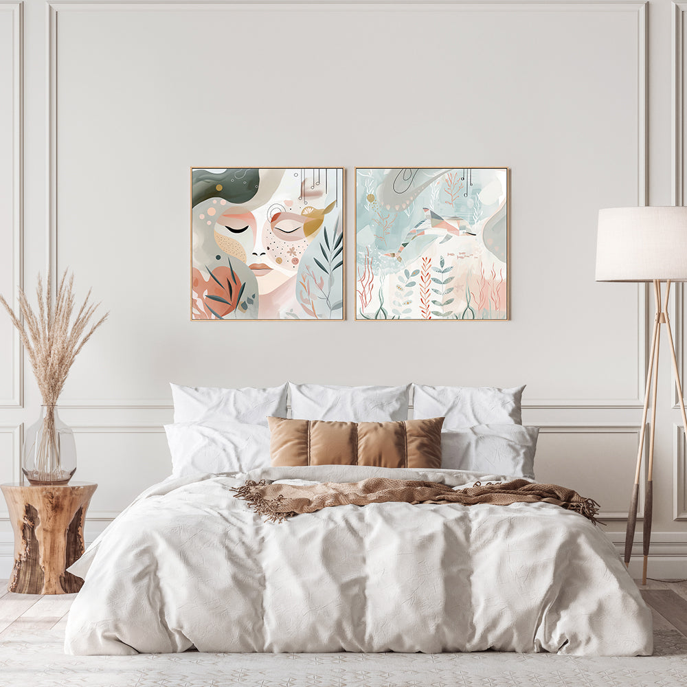 wall-art-print-canvas-poster-framed-Pearly Cove, Style A & B, Set Of 2 , By Bella Eve-8