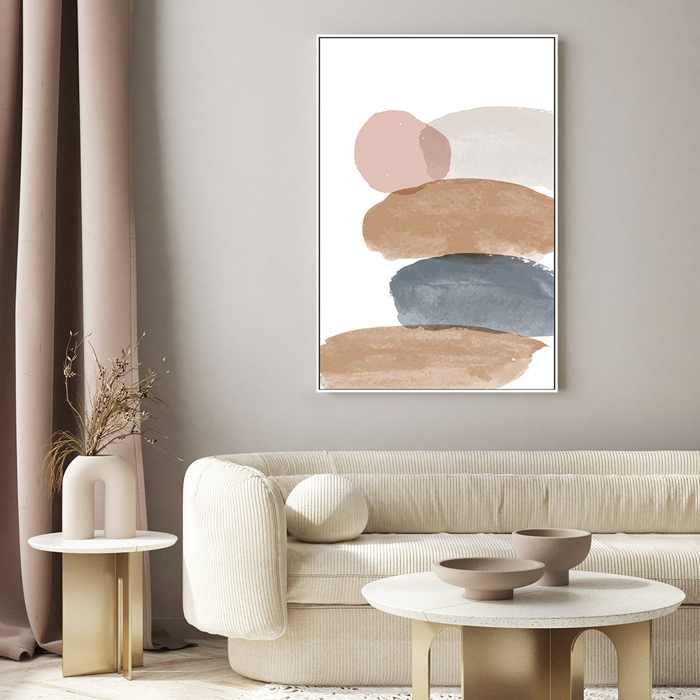 wall-art-print-canvas-poster-framed-Pebble Stack, Style C-GIOIA-WALL-ART