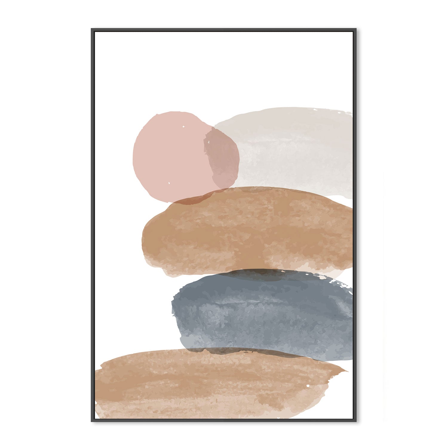 wall-art-print-canvas-poster-framed-Pebble Stack, Style C-GIOIA-WALL-ART