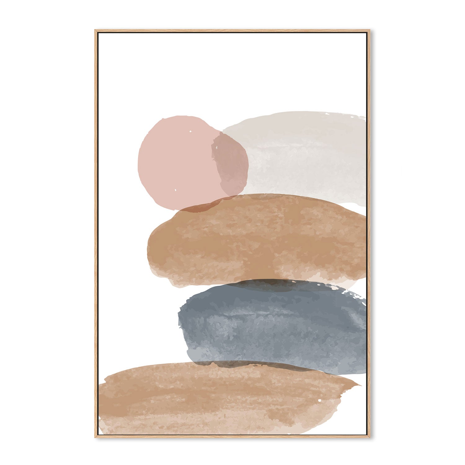 wall-art-print-canvas-poster-framed-Pebble Stack, Style C-GIOIA-WALL-ART