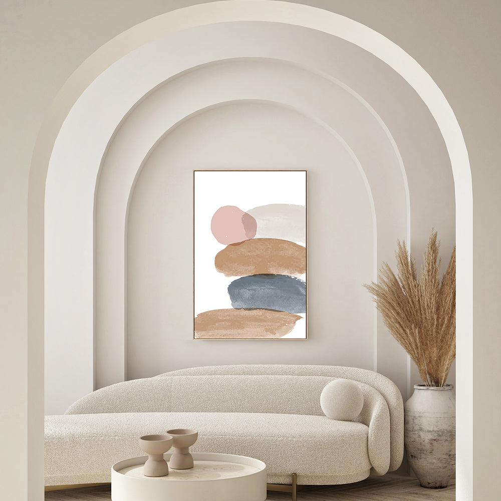 wall-art-print-canvas-poster-framed-Pebble Stack, Style C-GIOIA-WALL-ART