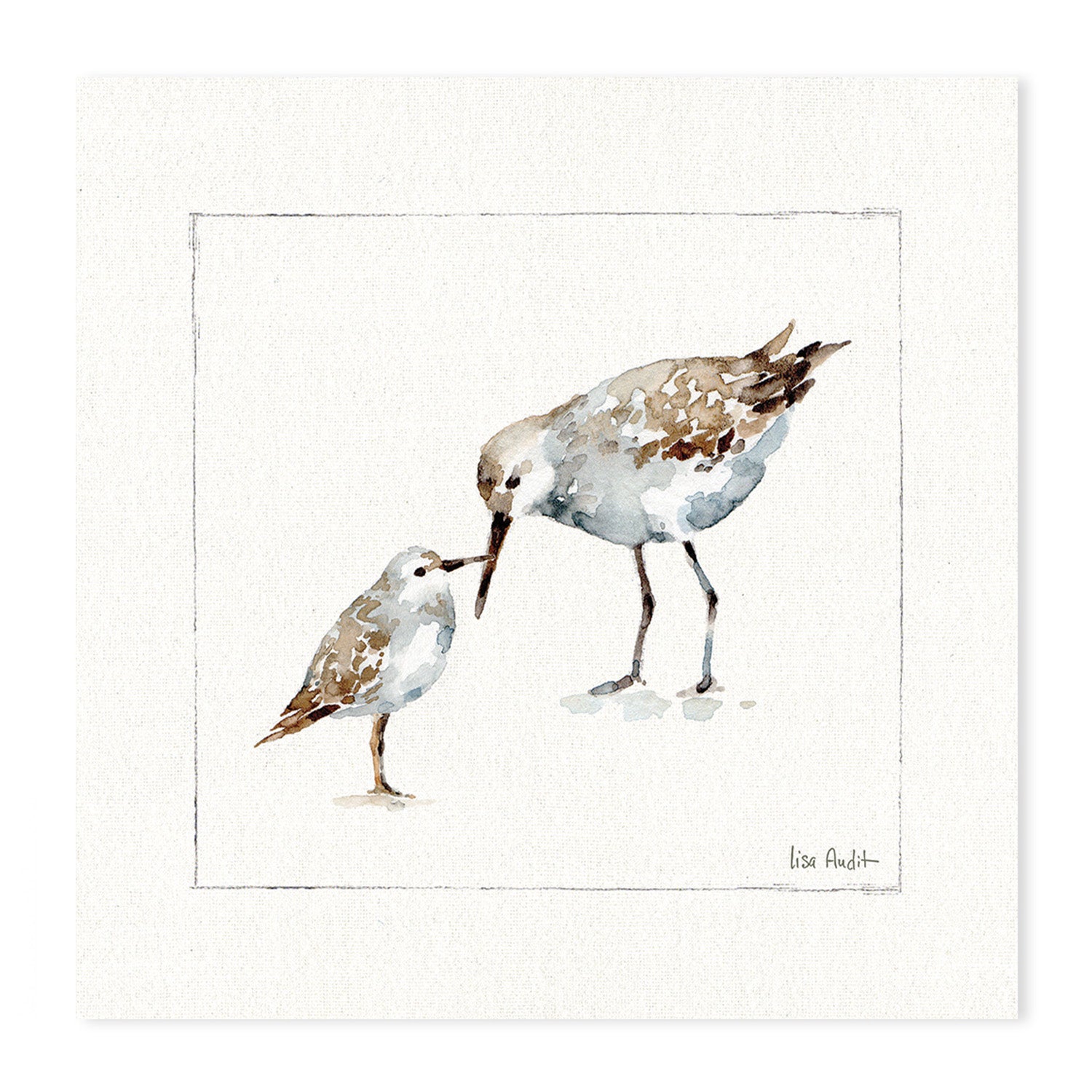 wall-art-print-canvas-poster-framed-Pebbles And Sandpipers, Style A & B, Set Of 2 , By Lisa Audit-GIOIA-WALL-ART