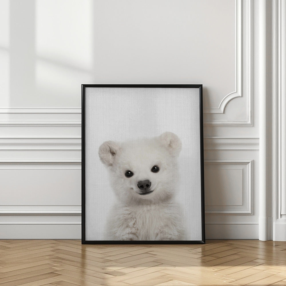 wall-art-print-canvas-poster-framed-Peekaboo Baby Polar Bear , By Lola Peacock-2