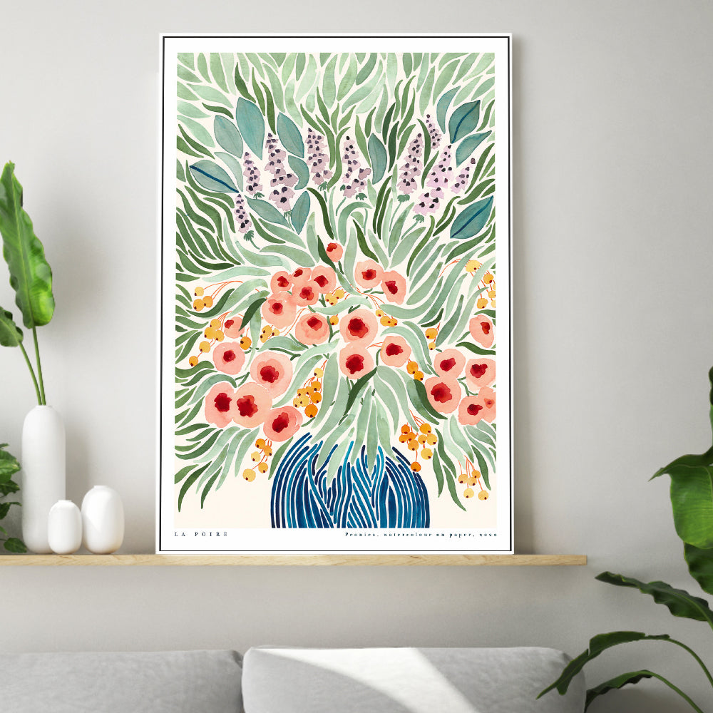 wall-art-print-canvas-poster-framed-Peonies , By La Poire-GIOIA-WALL-ART