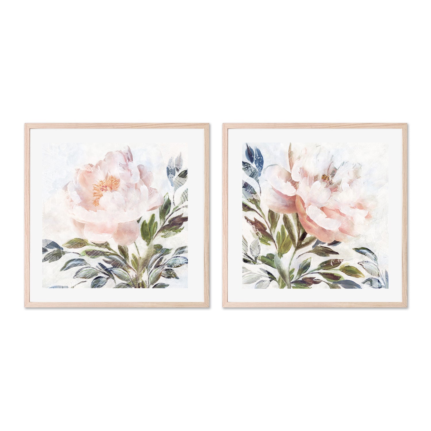 wall-art-print-canvas-poster-framed-Peony Melody, Style A & B, Set Of 2 , By Nina Blue-6