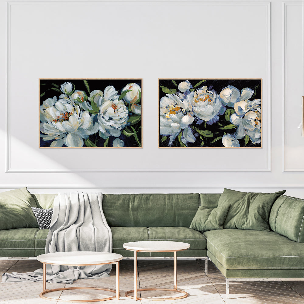 wall-art-print-canvas-poster-framed-Peony Season, Style A & B, Set Of 2 , By Katrina Pete-GIOIA-WALL-ART