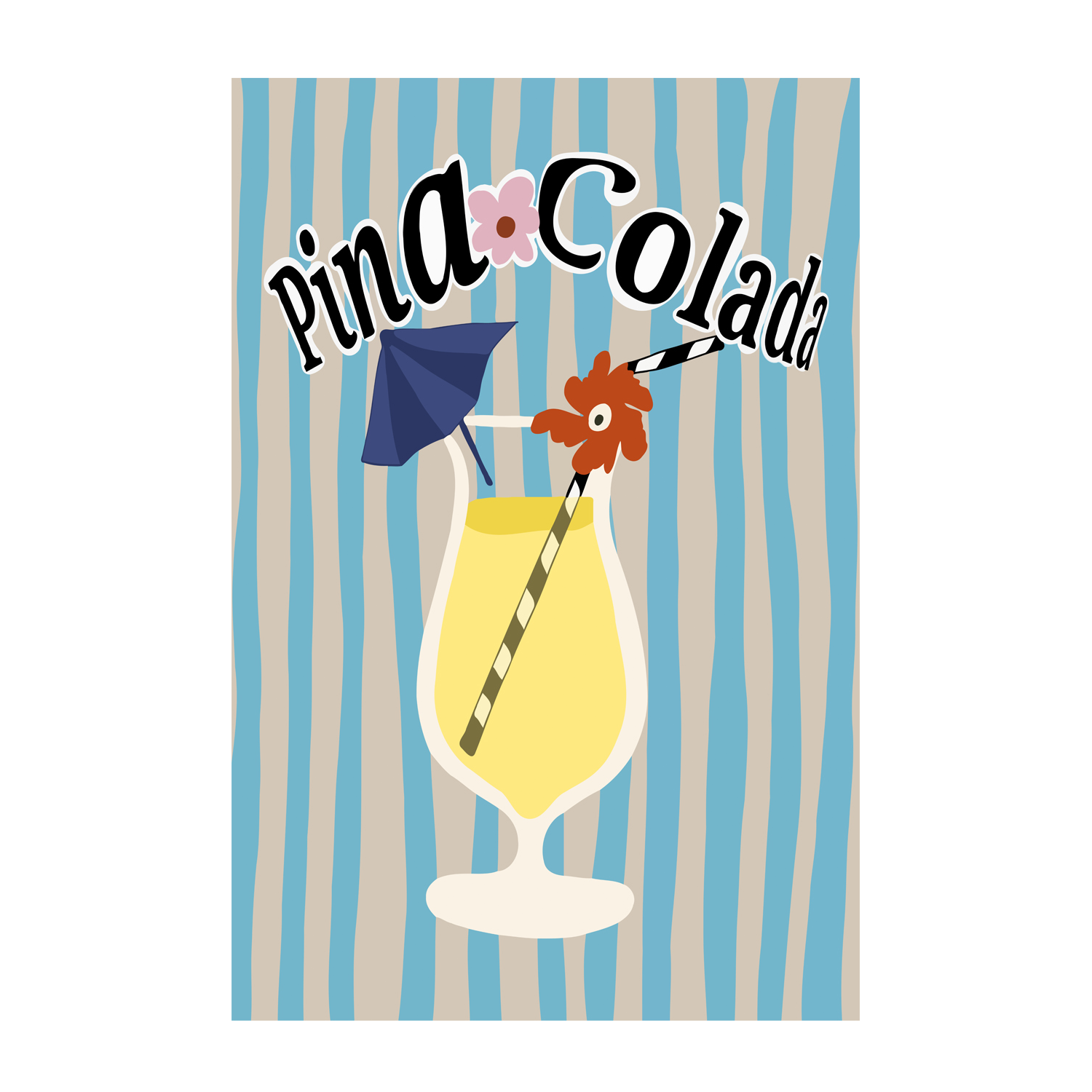 wall-art-print-canvas-poster-framed-Pina Colada , By Miho Art Studio , By Miho Art Studio-1