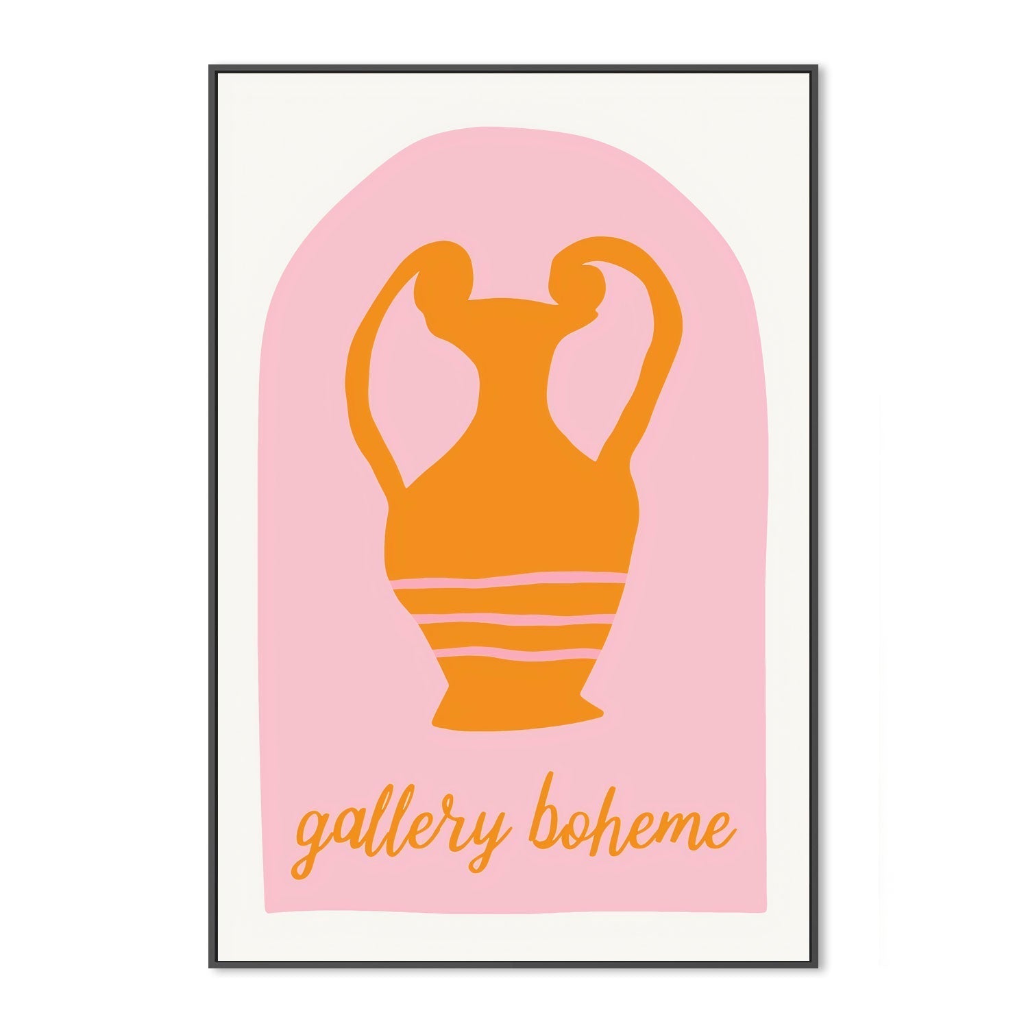 wall-art-print-canvas-poster-framed-Pink and Orange Vase , By Pictufy-3