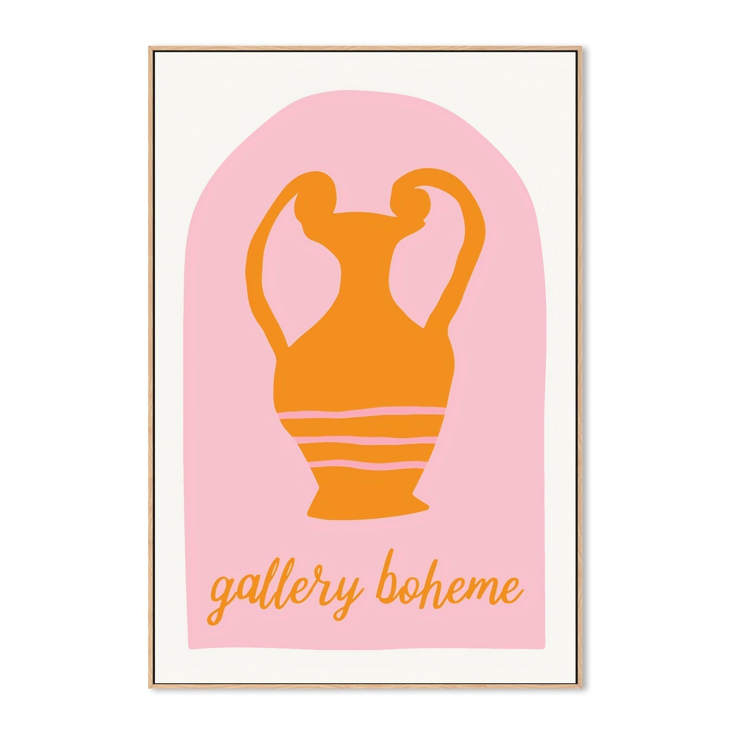 wall-art-print-canvas-poster-framed-Pink and Orange Vase , By Pictufy-4