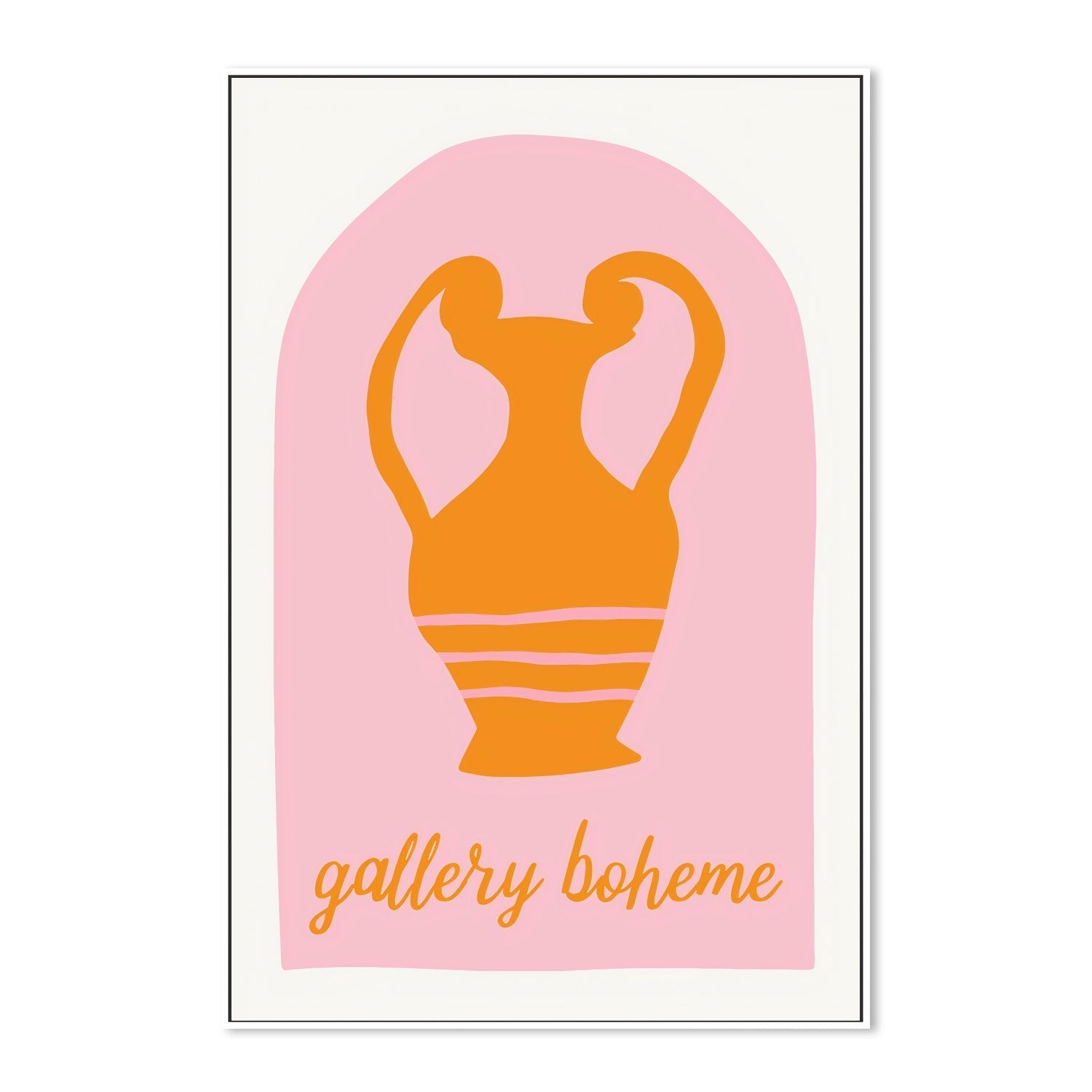 wall-art-print-canvas-poster-framed-Pink and Orange Vase , By Pictufy-5