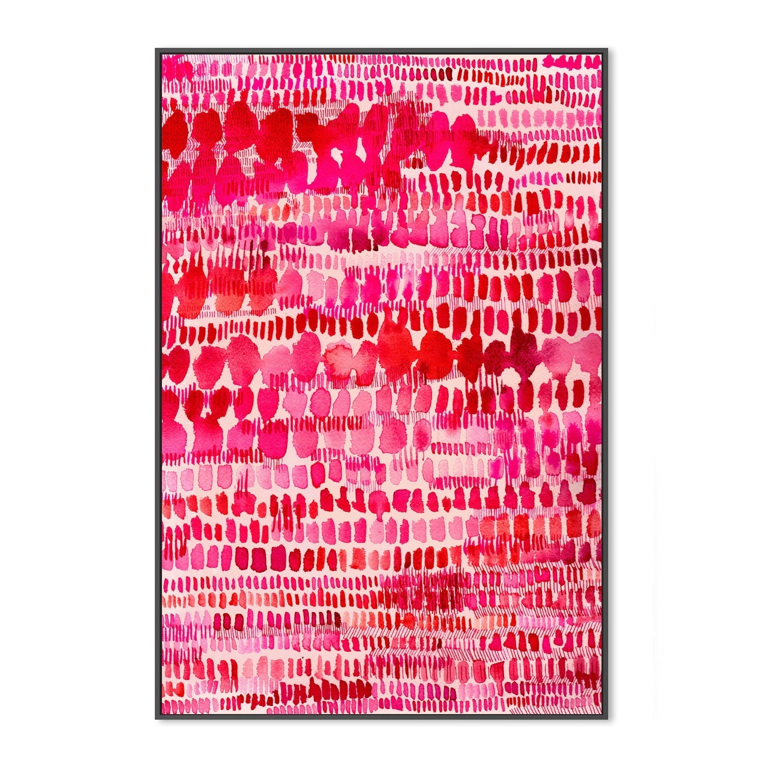 wall-art-print-canvas-poster-framed-Pink and Red Water Colour , By Paula Mills-3