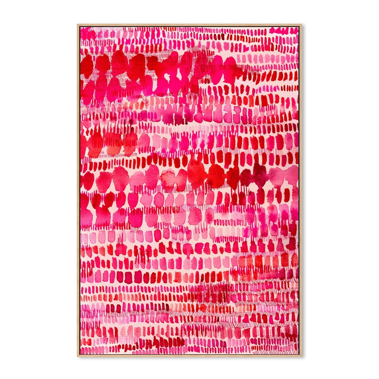 wall-art-print-canvas-poster-framed-Pink and Red Water Colour , By Paula Mills-4