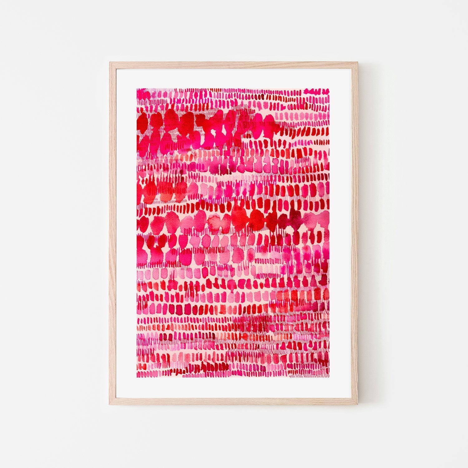 wall-art-print-canvas-poster-framed-Pink and Red Water Colour , By Paula Mills-6