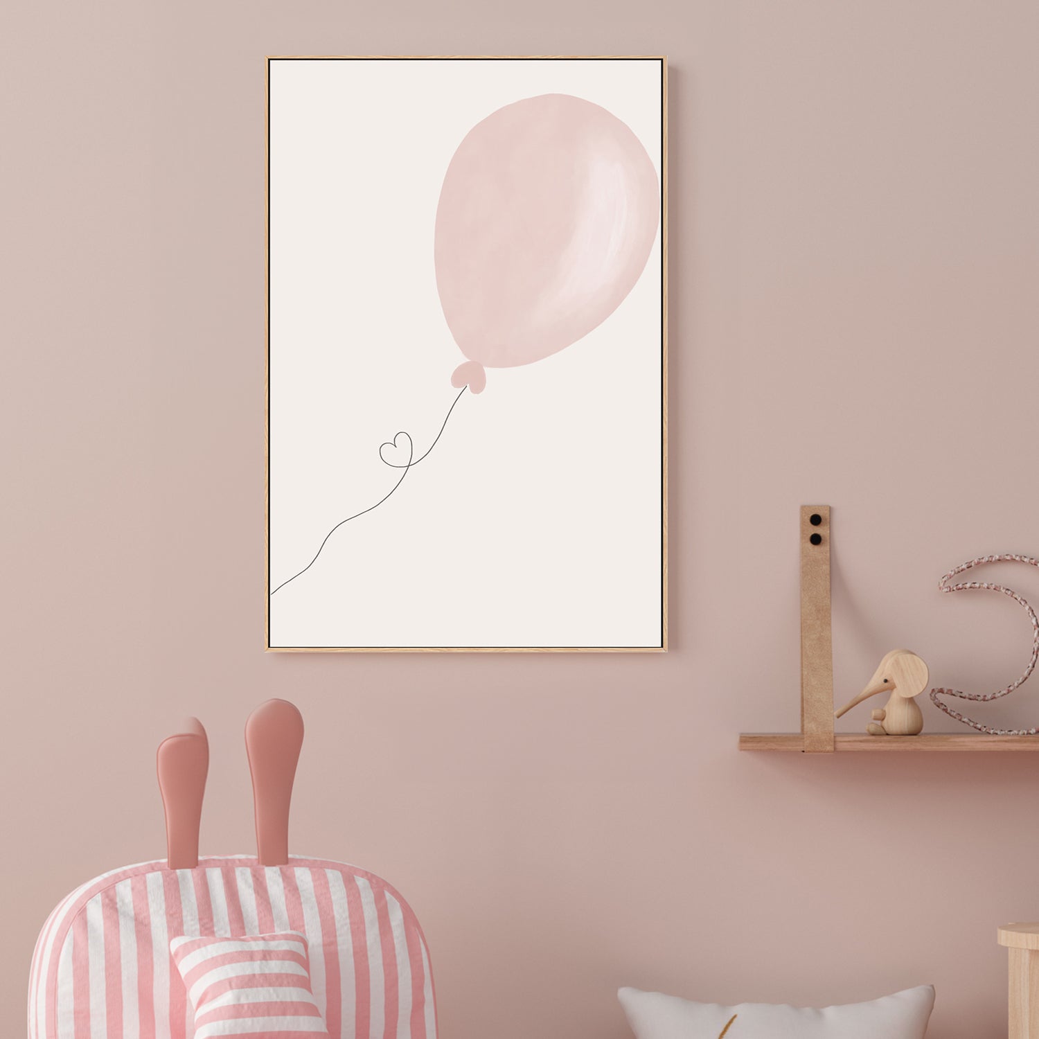 wall-art-print-canvas-poster-framed-Pink Balloon , By Menina Lisboa-2