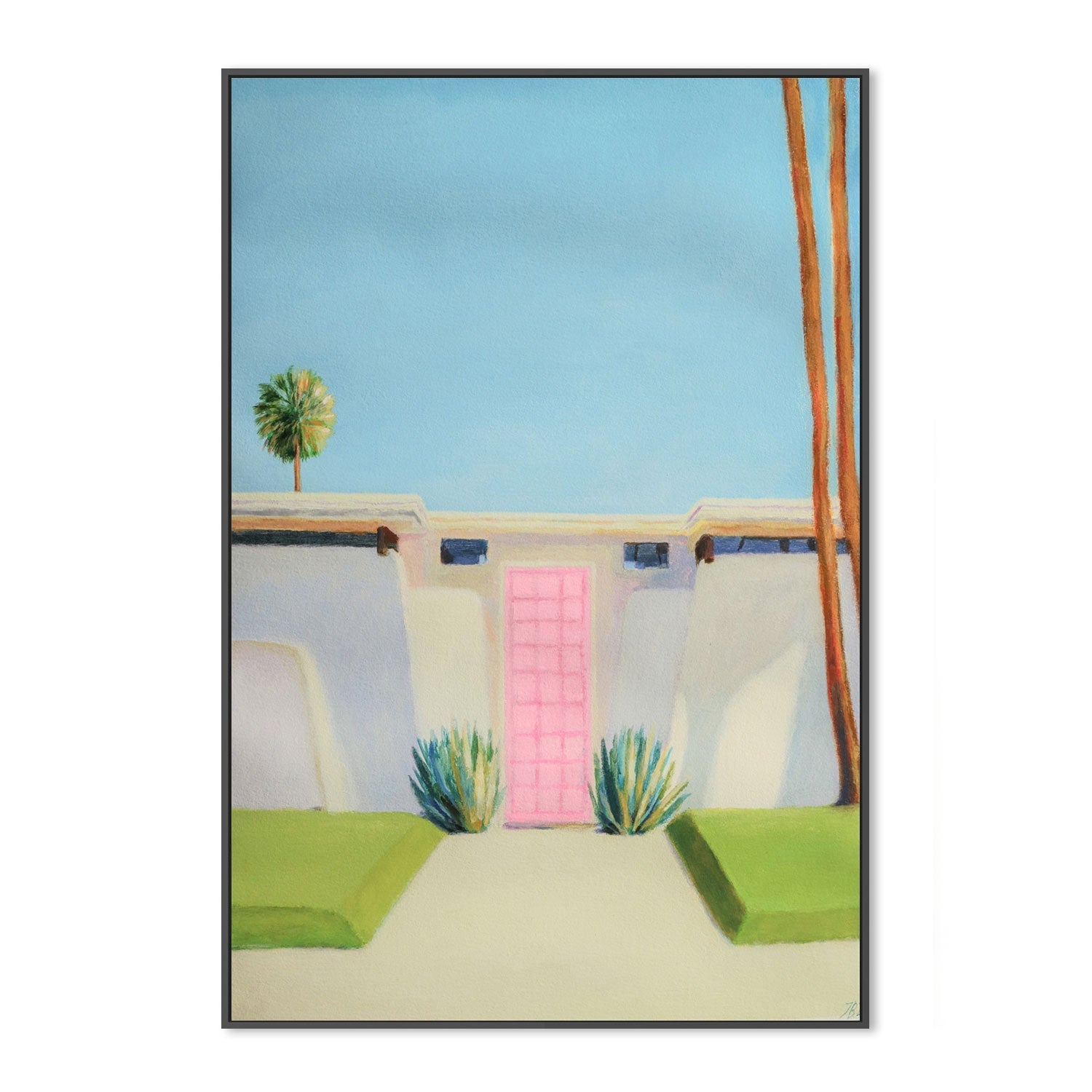 wall-art-print-canvas-poster-framed-Pink Door , By Ieva Baklane-GIOIA-WALL-ART