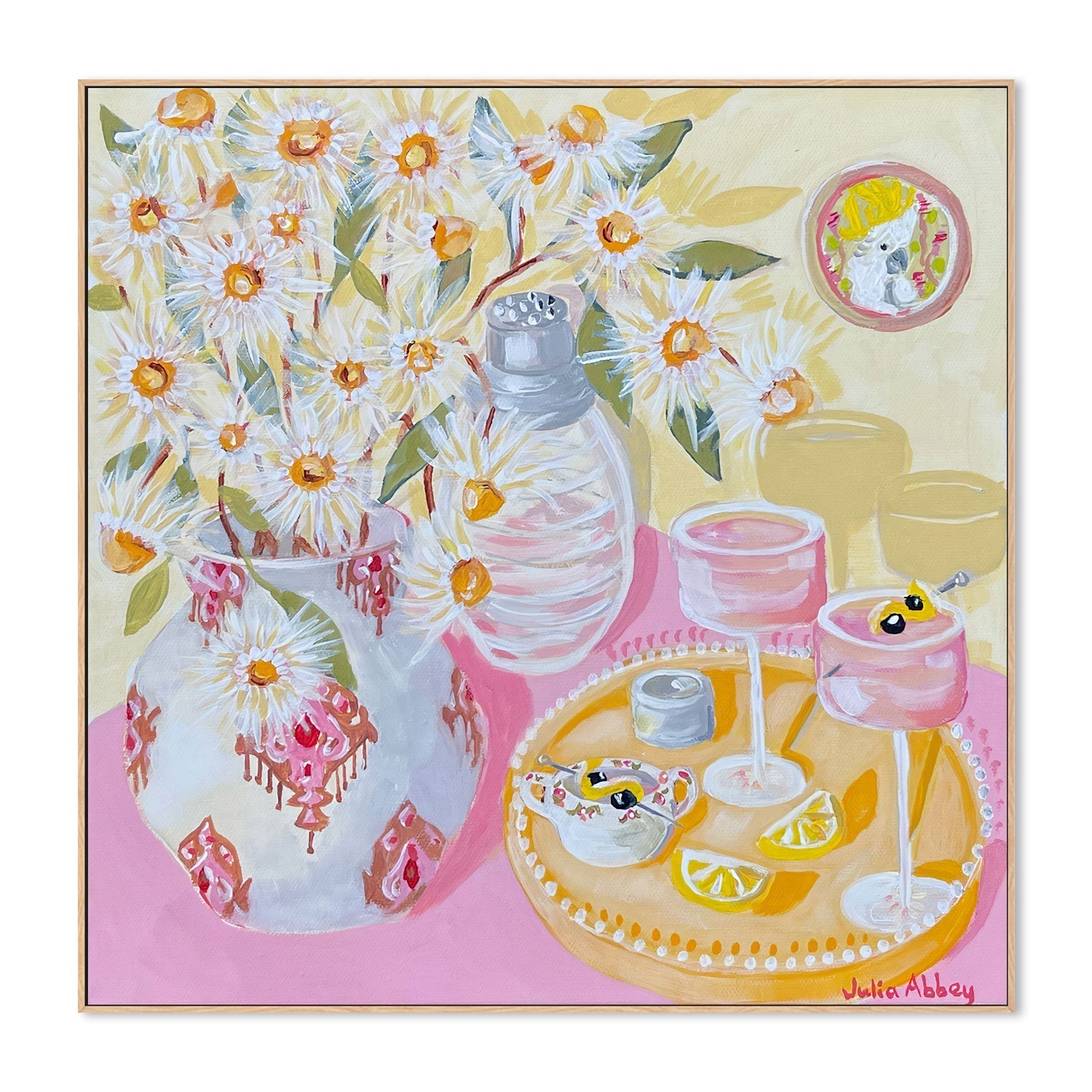 wall-art-print-canvas-poster-framed-Pink Gin Martini's , By Julia Abbey-4