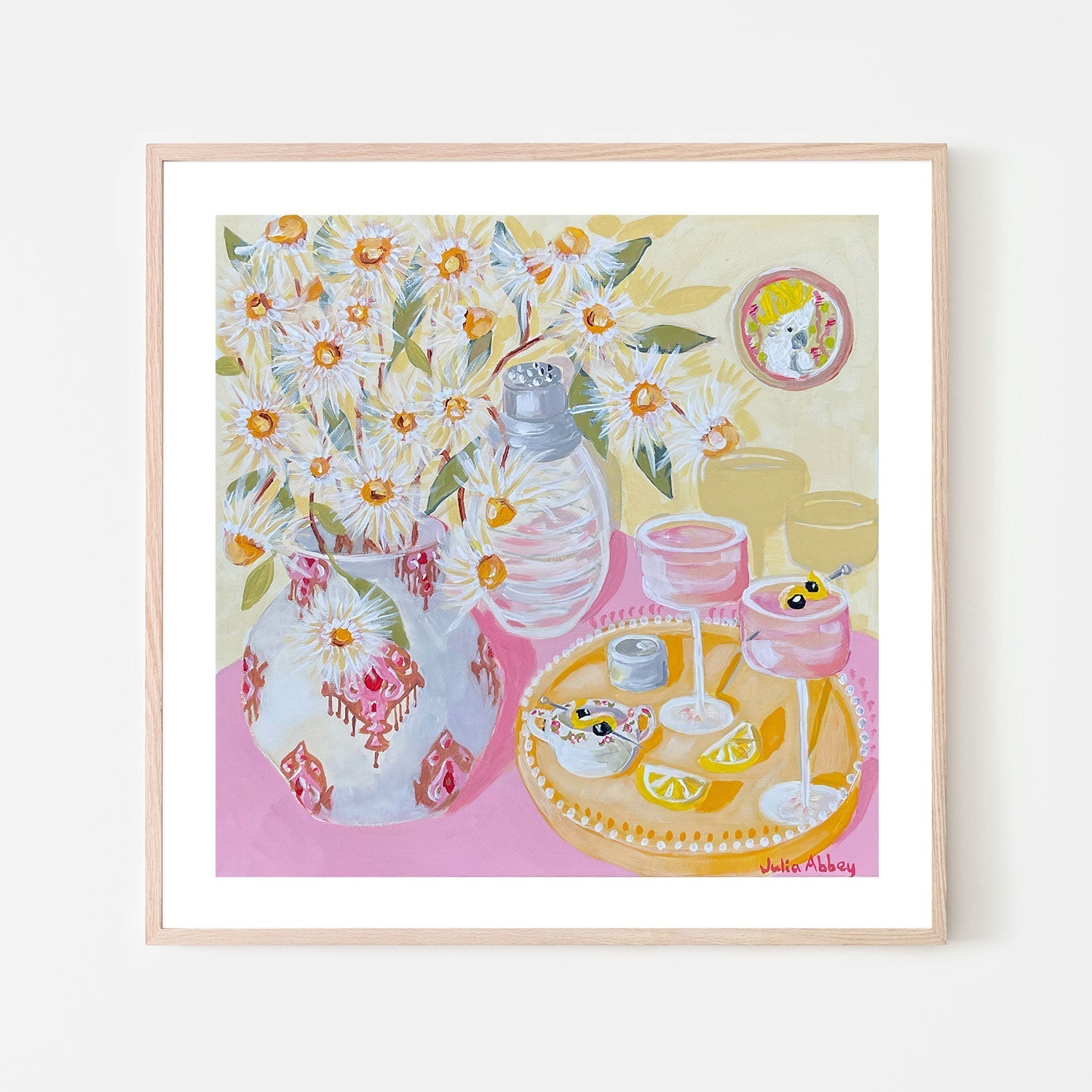 wall-art-print-canvas-poster-framed-Pink Gin Martini's , By Julia Abbey-6