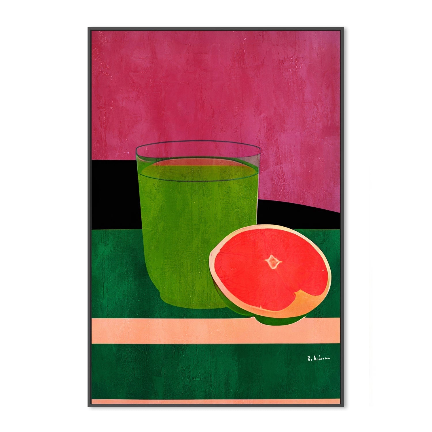 wall-art-print-canvas-poster-framed-Pink, Little Grapefruit , By Bo Anderson-3