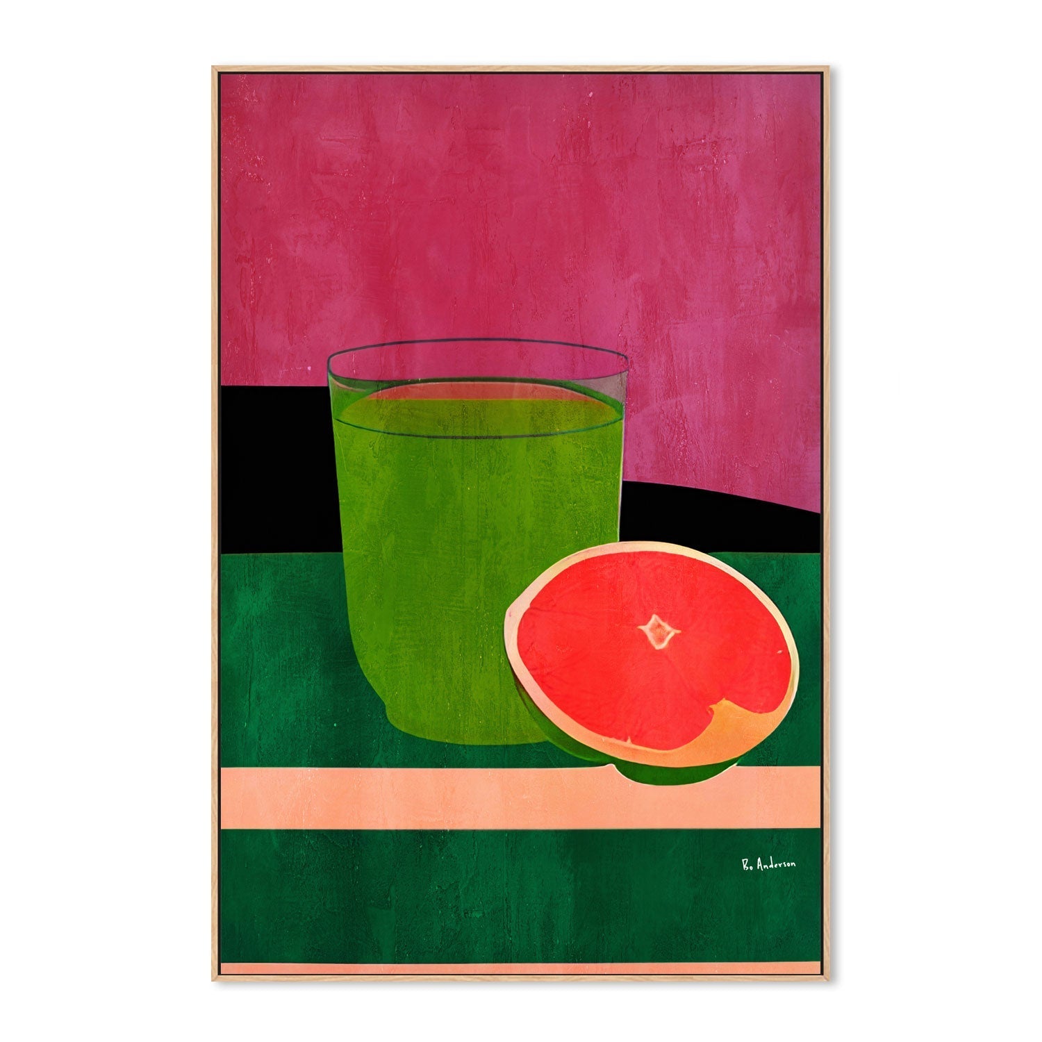 wall-art-print-canvas-poster-framed-Pink, Little Grapefruit , By Bo Anderson-4