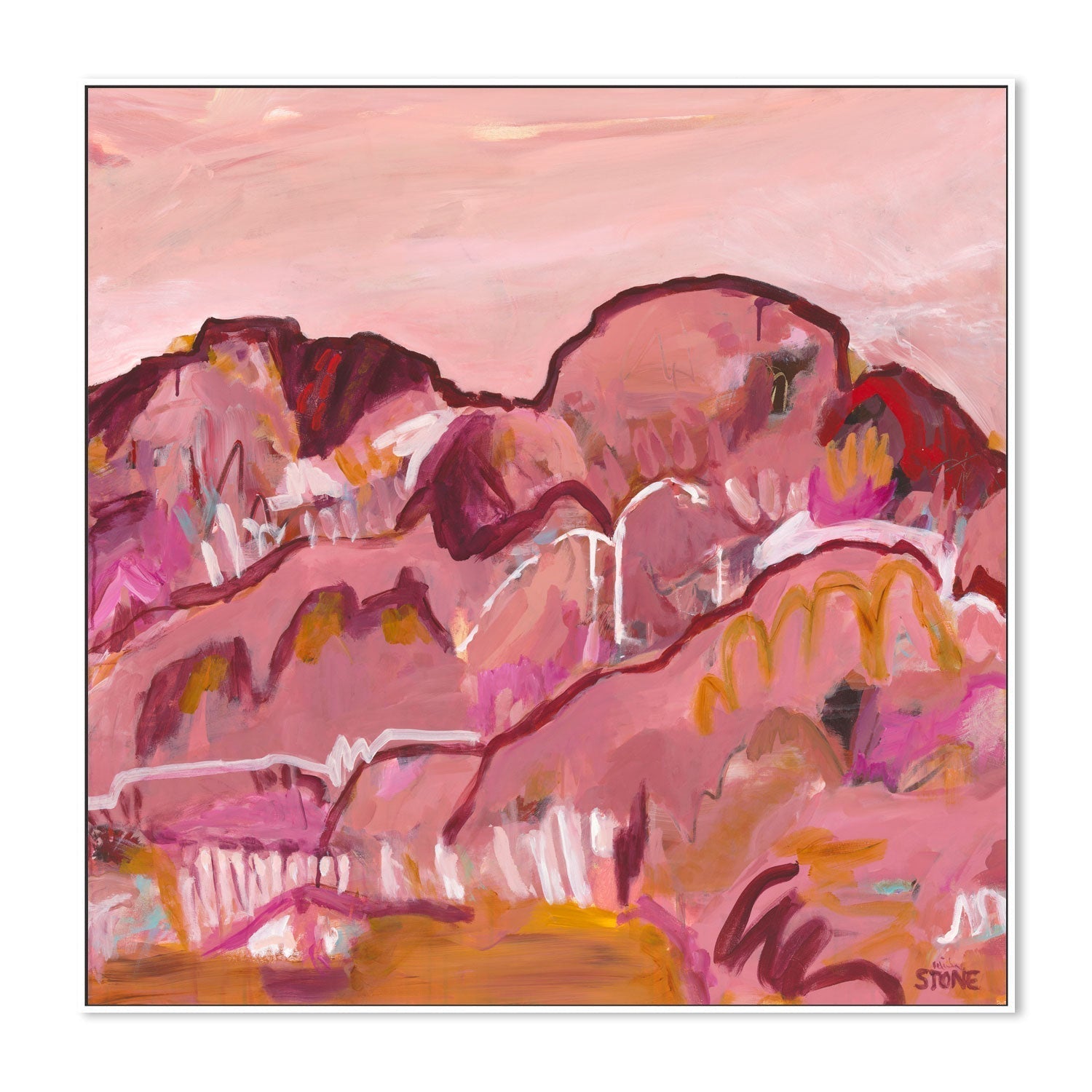 wall-art-print-canvas-poster-framed-Pink Mirage , By Belinda Stone-GIOIA-WALL-ART