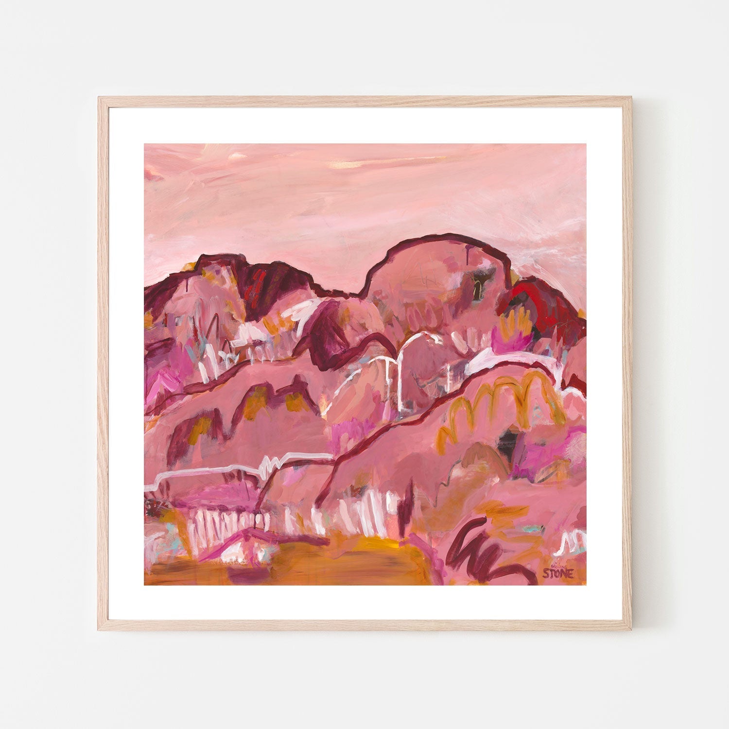 wall-art-print-canvas-poster-framed-Pink Mirage , By Belinda Stone-GIOIA-WALL-ART