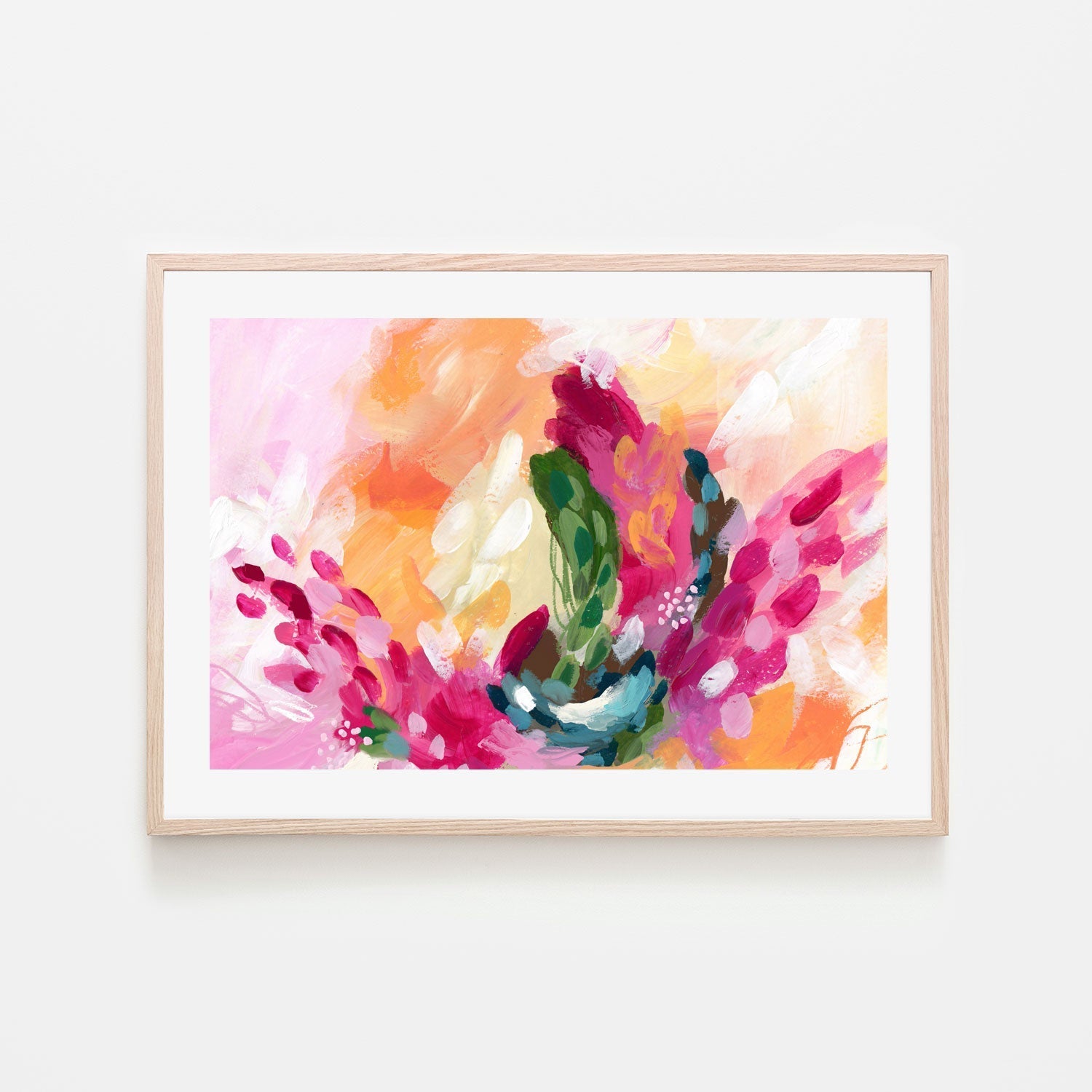 wall-art-print-canvas-poster-framed-Pink Orange Abstract, Style A , By Lisa Nohren-6