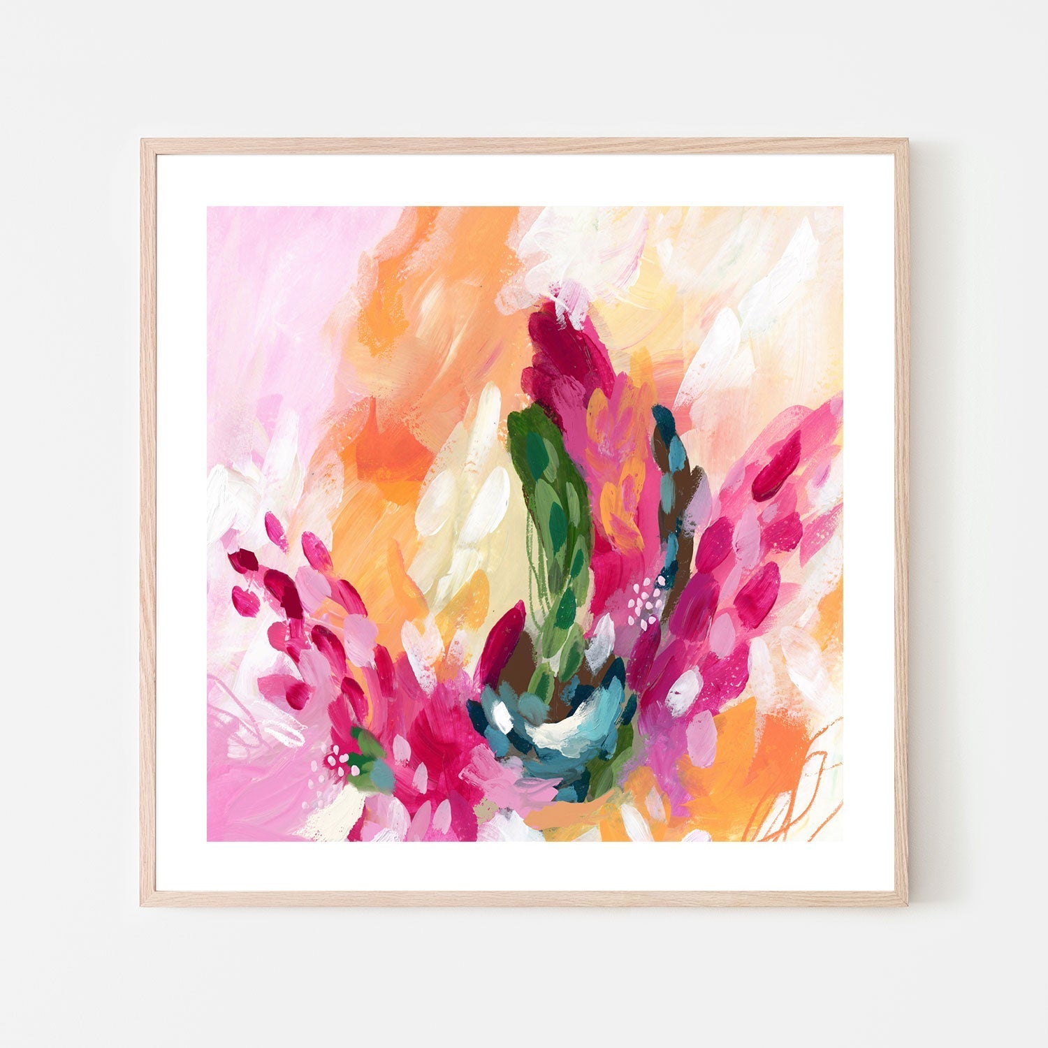 wall-art-print-canvas-poster-framed-Pink Orange Abstract, Style B , By Lisa Nohren-6