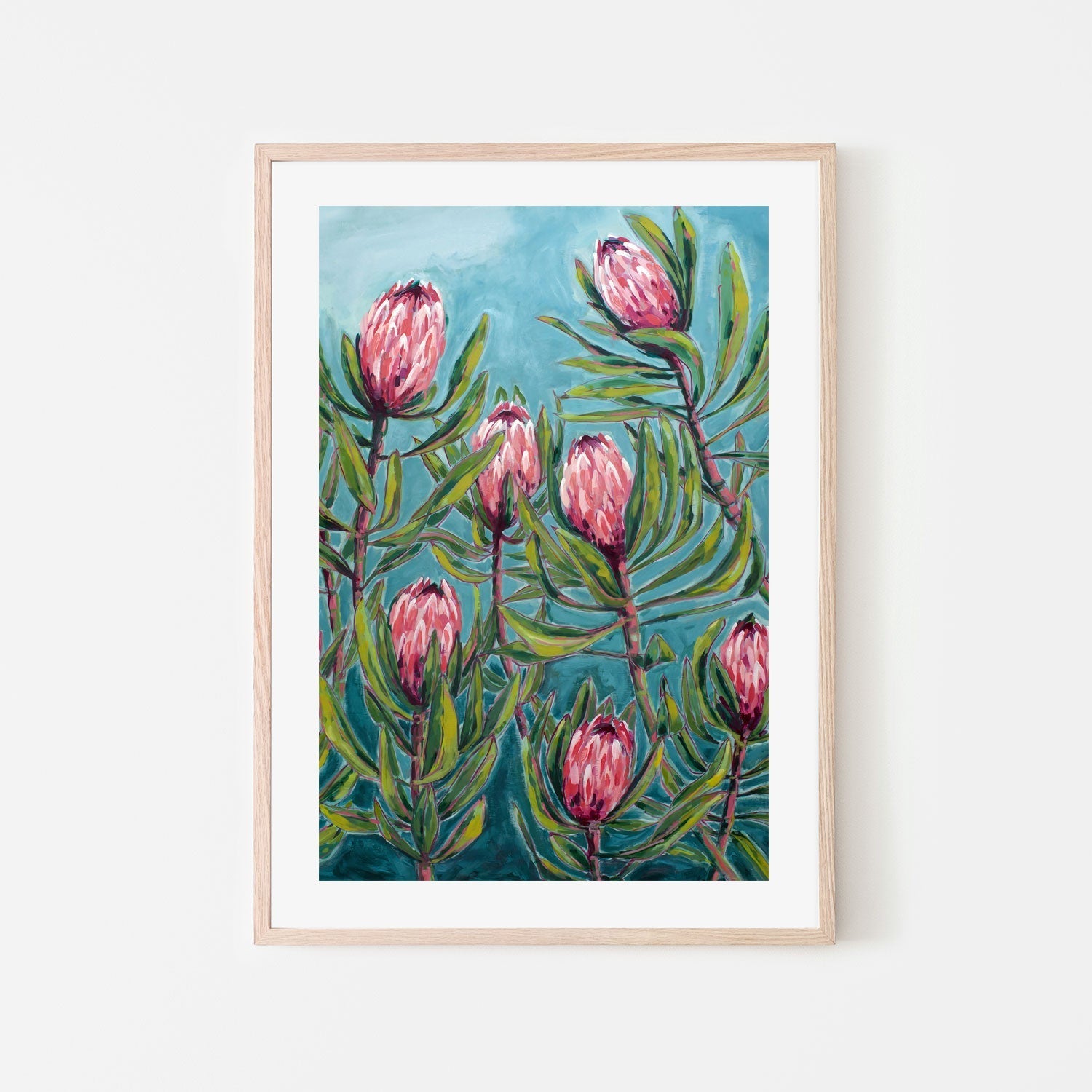 wall-art-print-canvas-poster-framed-Pink Proteas , By Paula Mills-6