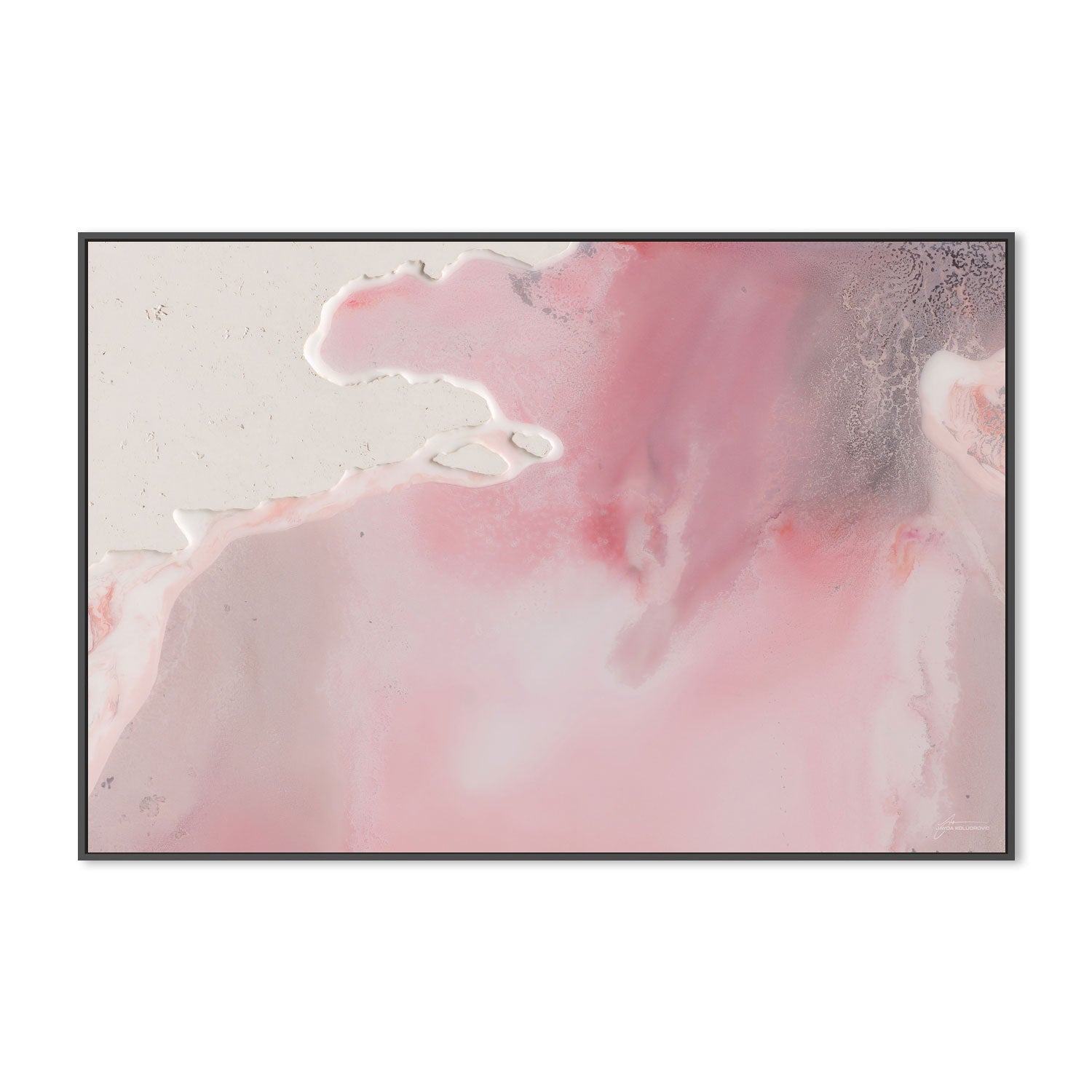 wall-art-print-canvas-poster-framed-Pink Salt Lake , By Jayda Koludrovic-3