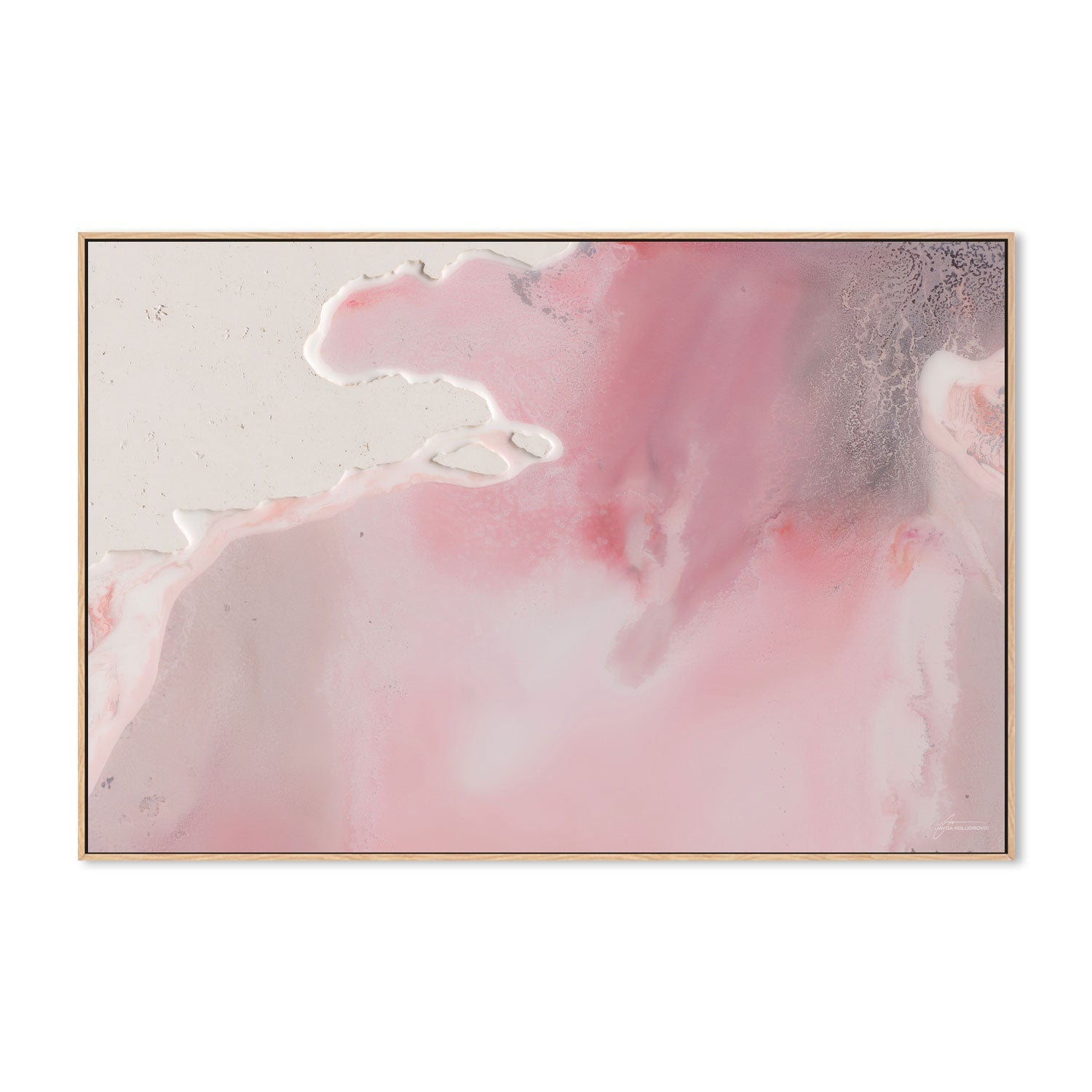 wall-art-print-canvas-poster-framed-Pink Salt Lake , By Jayda Koludrovic-4