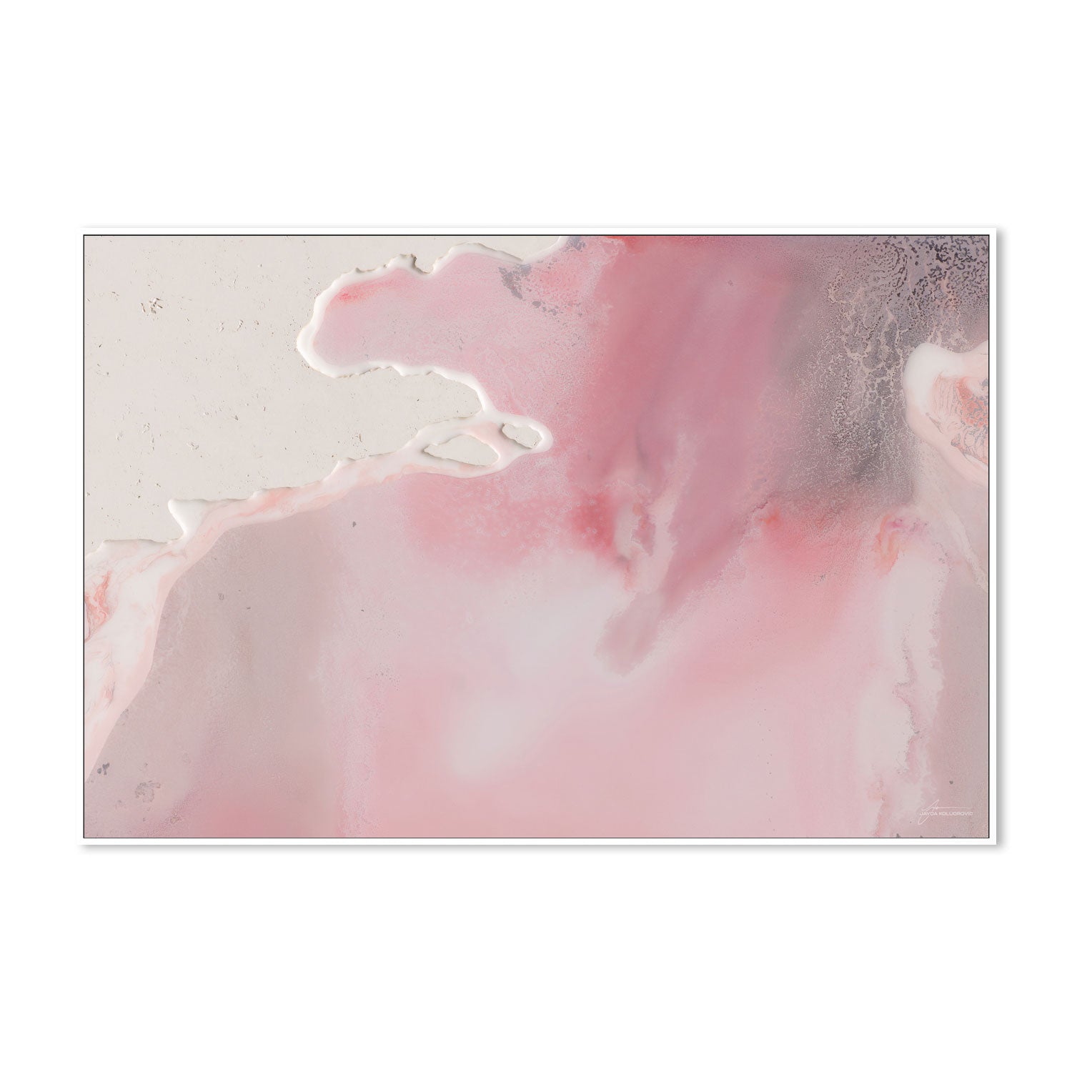 wall-art-print-canvas-poster-framed-Pink Salt Lake , By Jayda Koludrovic-5