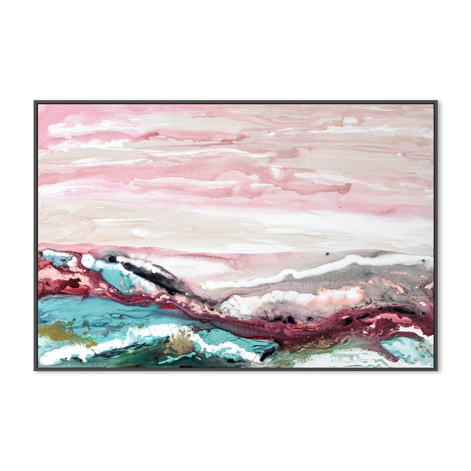 wall-art-print-canvas-poster-framed-Pink Seas , By Lori Burke-GIOIA-WALL-ART