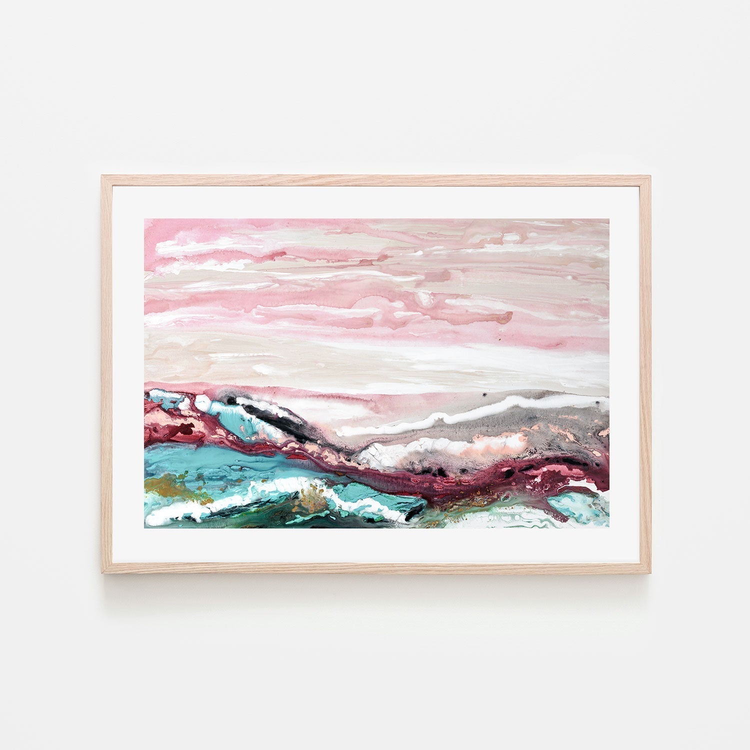 wall-art-print-canvas-poster-framed-Pink Seas , By Lori Burke-GIOIA-WALL-ART