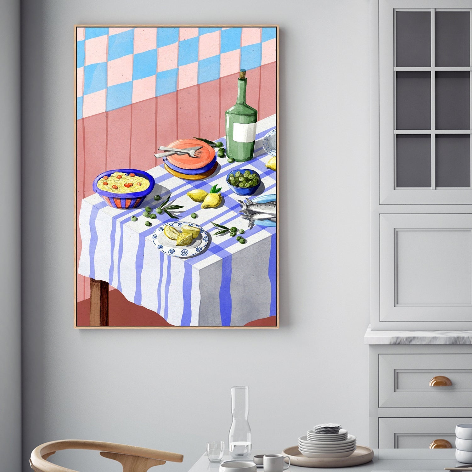 wall-art-print-canvas-poster-framed-Pink Tapas , By Eva Halfers-2