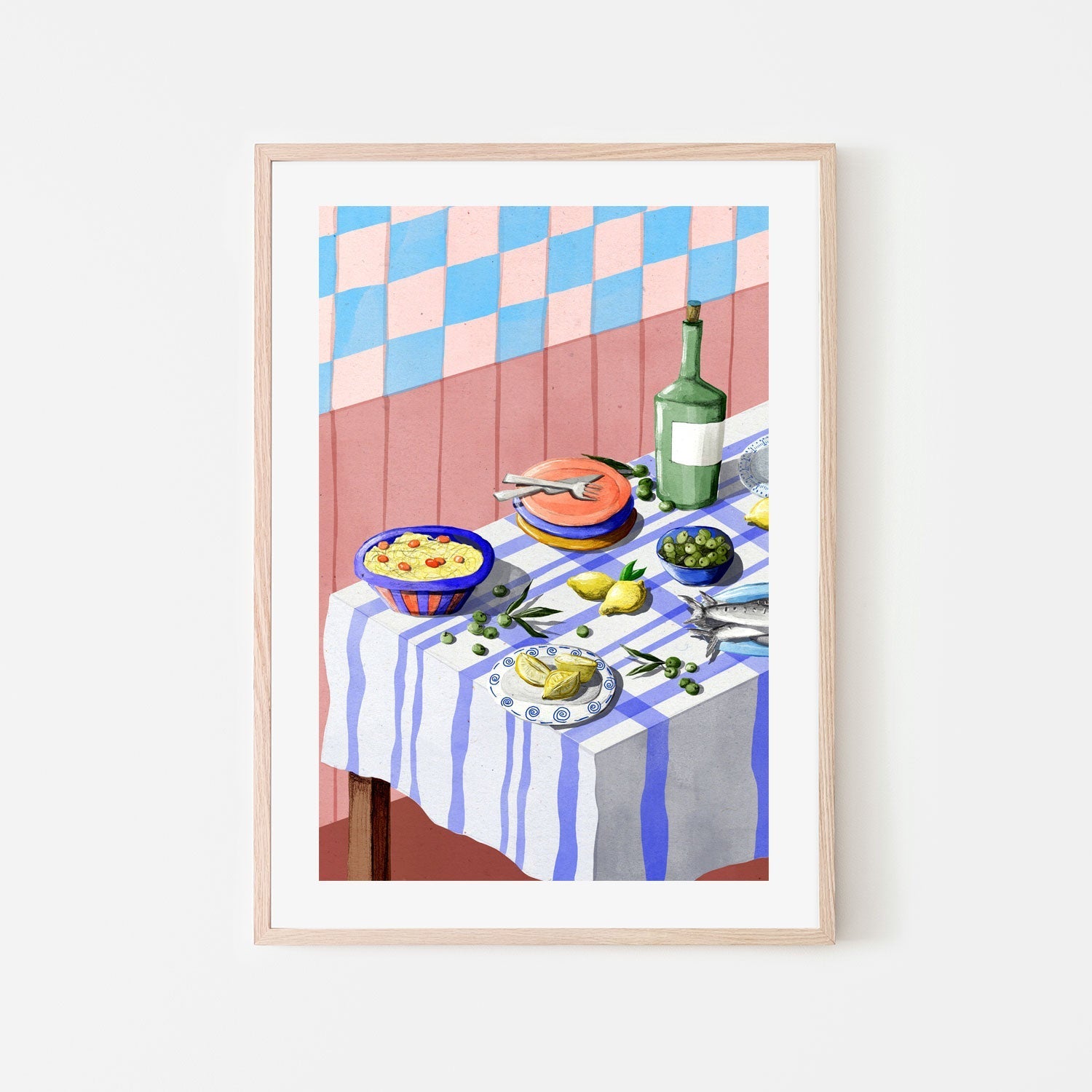 wall-art-print-canvas-poster-framed-Pink Tapas , By Eva Halfers-6