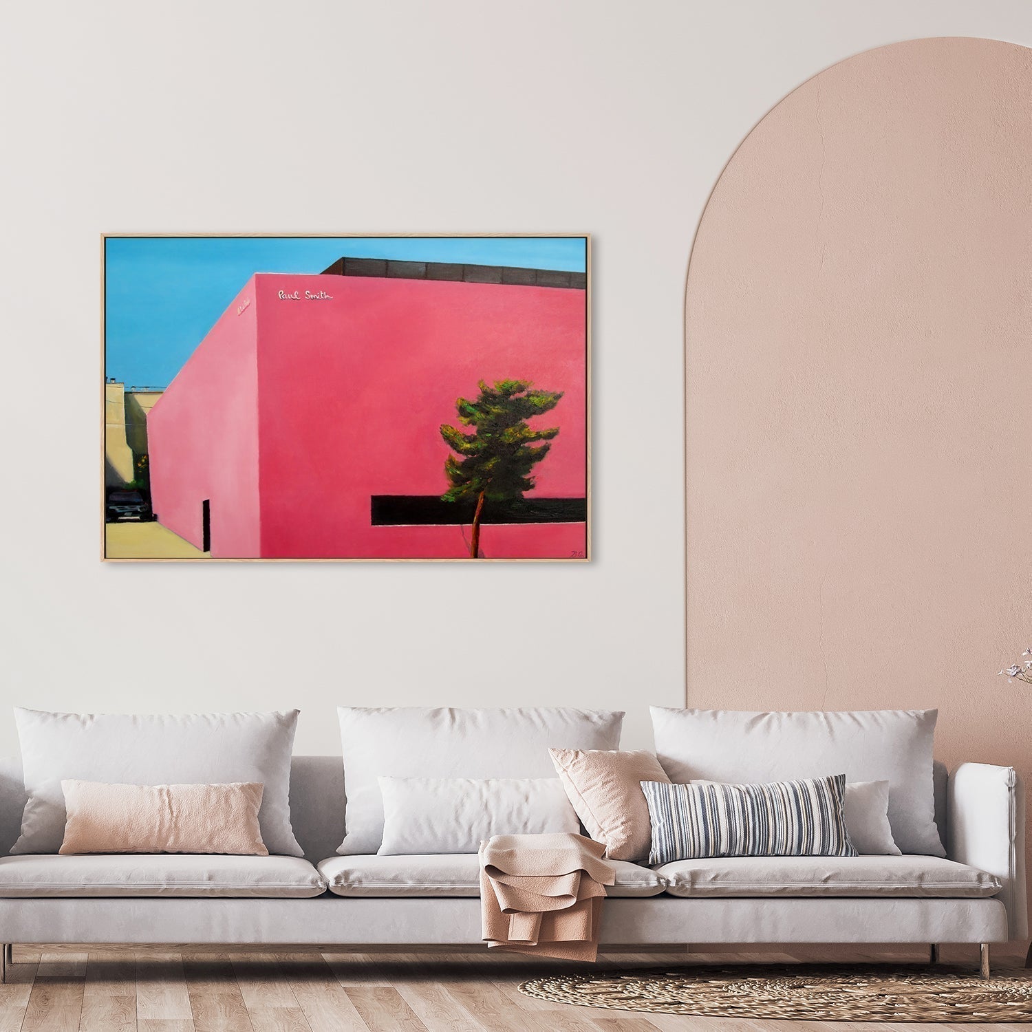 wall-art-print-canvas-poster-framed-Pink Wall-by-Ieva Baklane-Gioia Wall Art