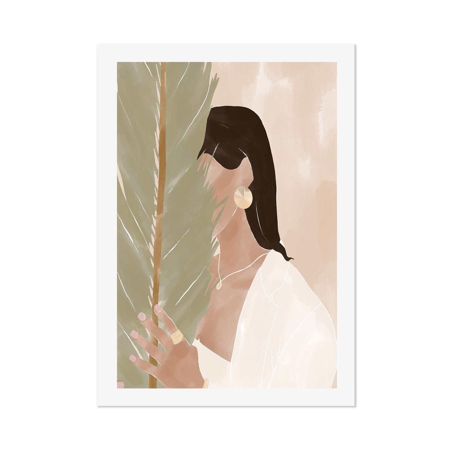 wall-art-print-canvas-poster-framed-Plant Girl , By Ivy Green Illustrations-GIOIA-WALL-ART