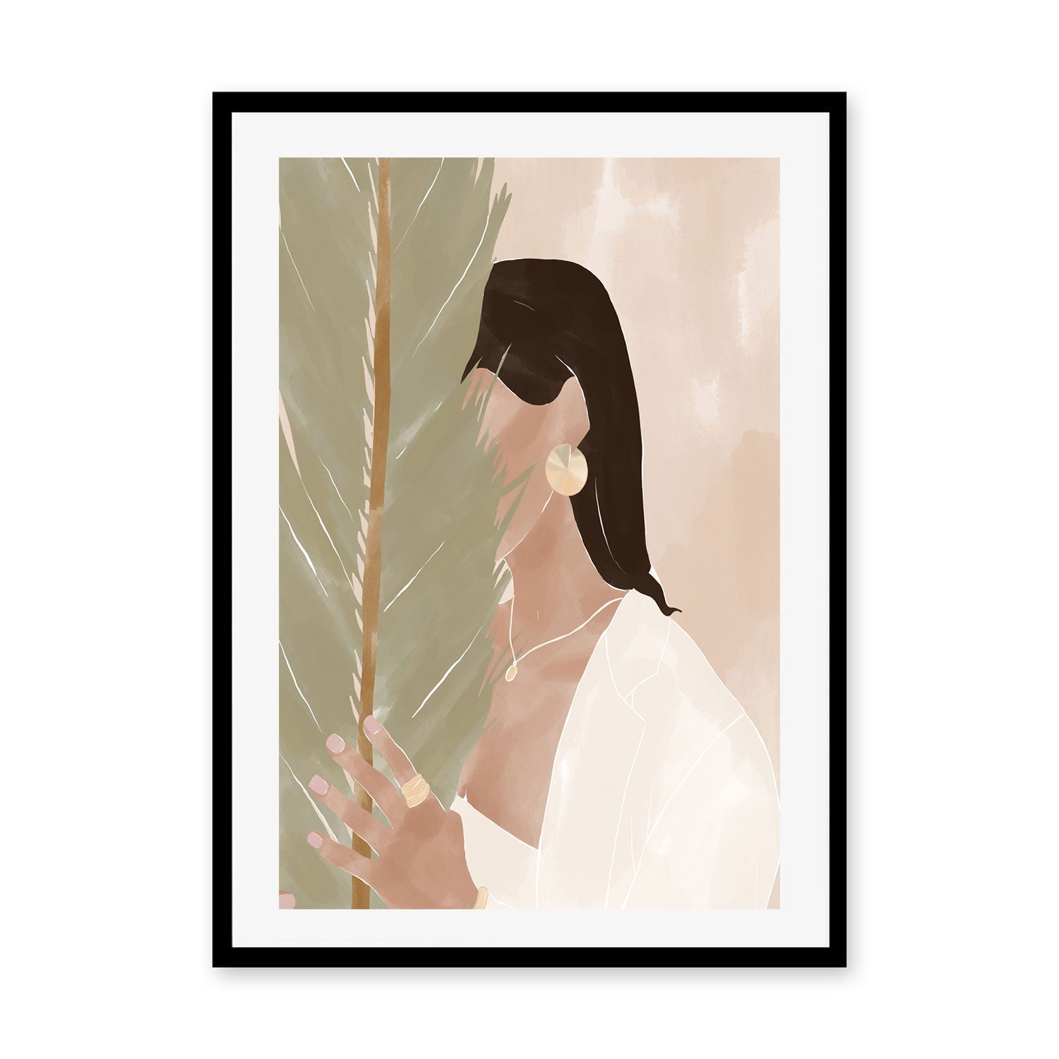 wall-art-print-canvas-poster-framed-Plant Girl , By Ivy Green Illustrations-GIOIA-WALL-ART