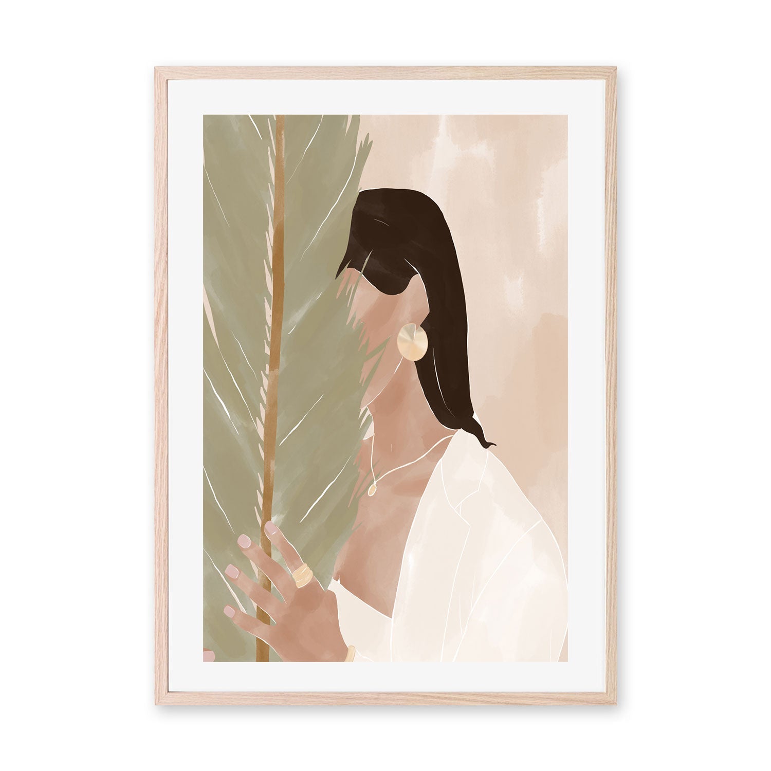 wall-art-print-canvas-poster-framed-Plant Girl , By Ivy Green Illustrations-GIOIA-WALL-ART