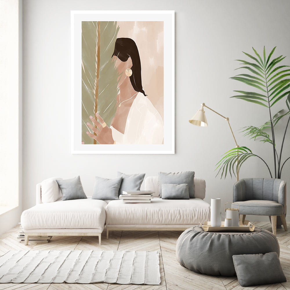 wall-art-print-canvas-poster-framed-Plant Girl , By Ivy Green Illustrations-GIOIA-WALL-ART