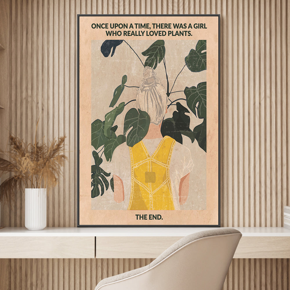 wall-art-print-canvas-poster-framed-Plant Girl, Style A , By Jon Downer-GIOIA-WALL-ART