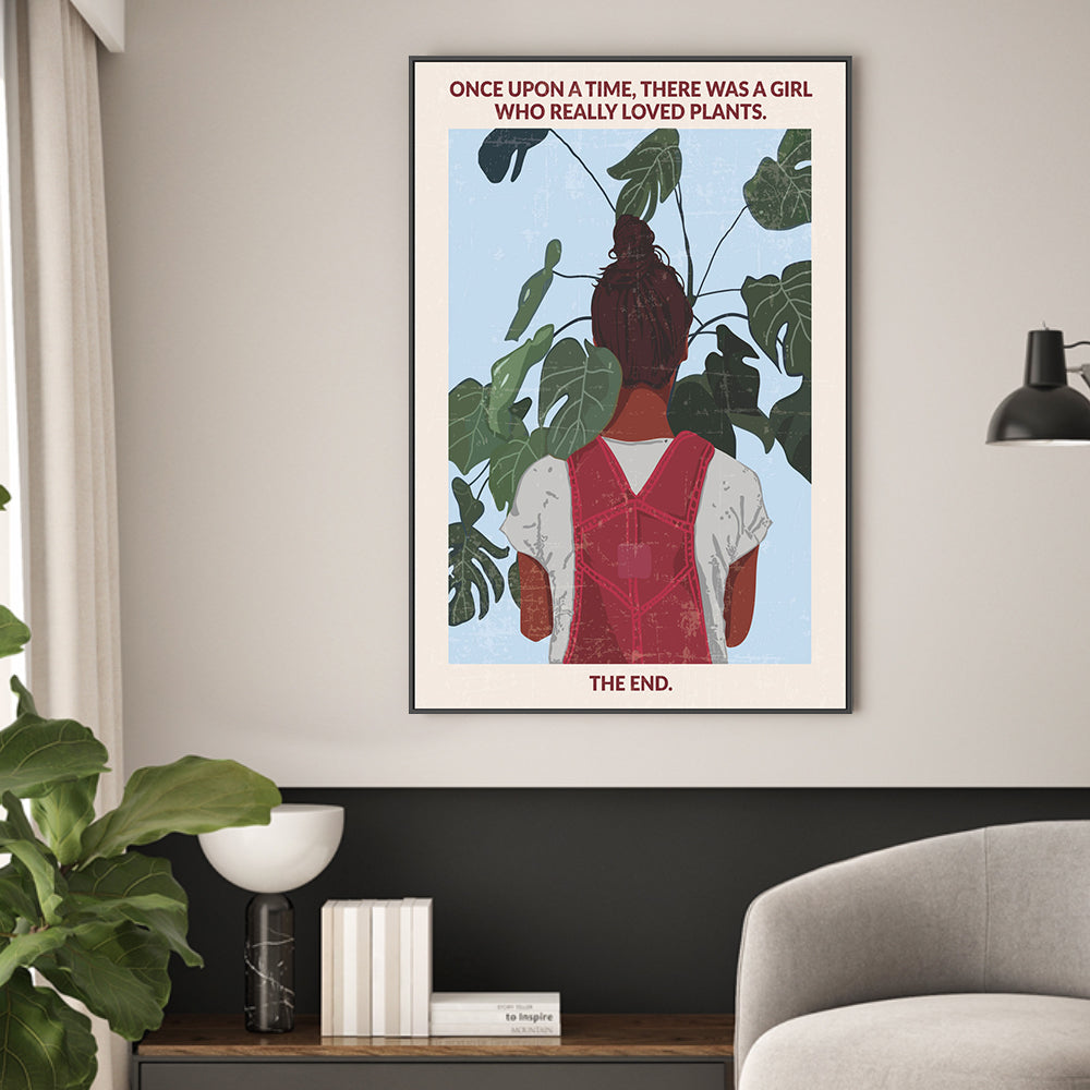 wall-art-print-canvas-poster-framed-Plant Girl, Style B , By Jon Downer-GIOIA-WALL-ART