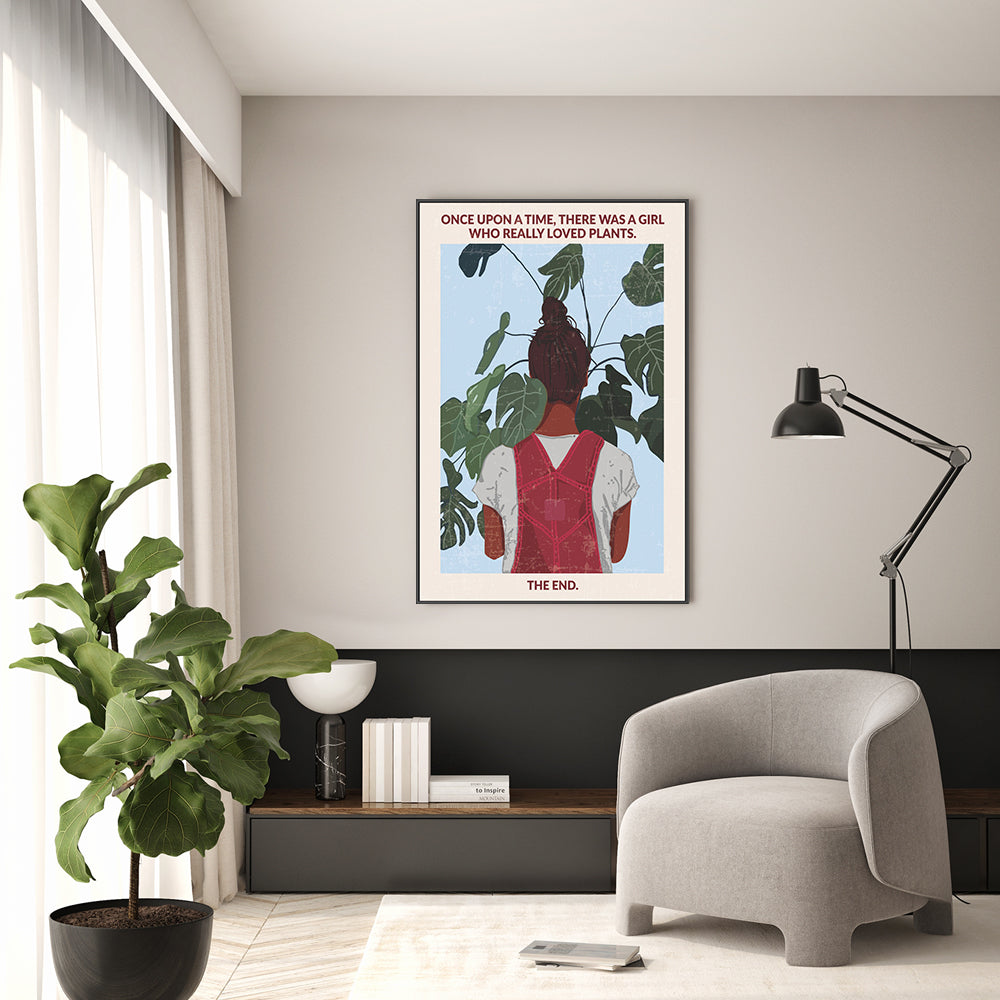 wall-art-print-canvas-poster-framed-Plant Girl, Style B , By Jon Downer-GIOIA-WALL-ART