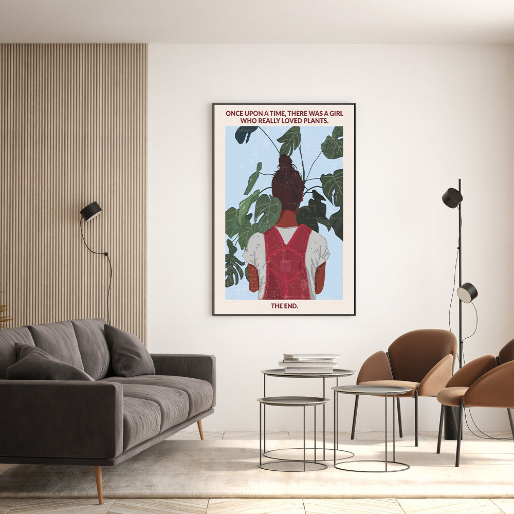 wall-art-print-canvas-poster-framed-Plant Girl, Style B , By Jon Downer-GIOIA-WALL-ART