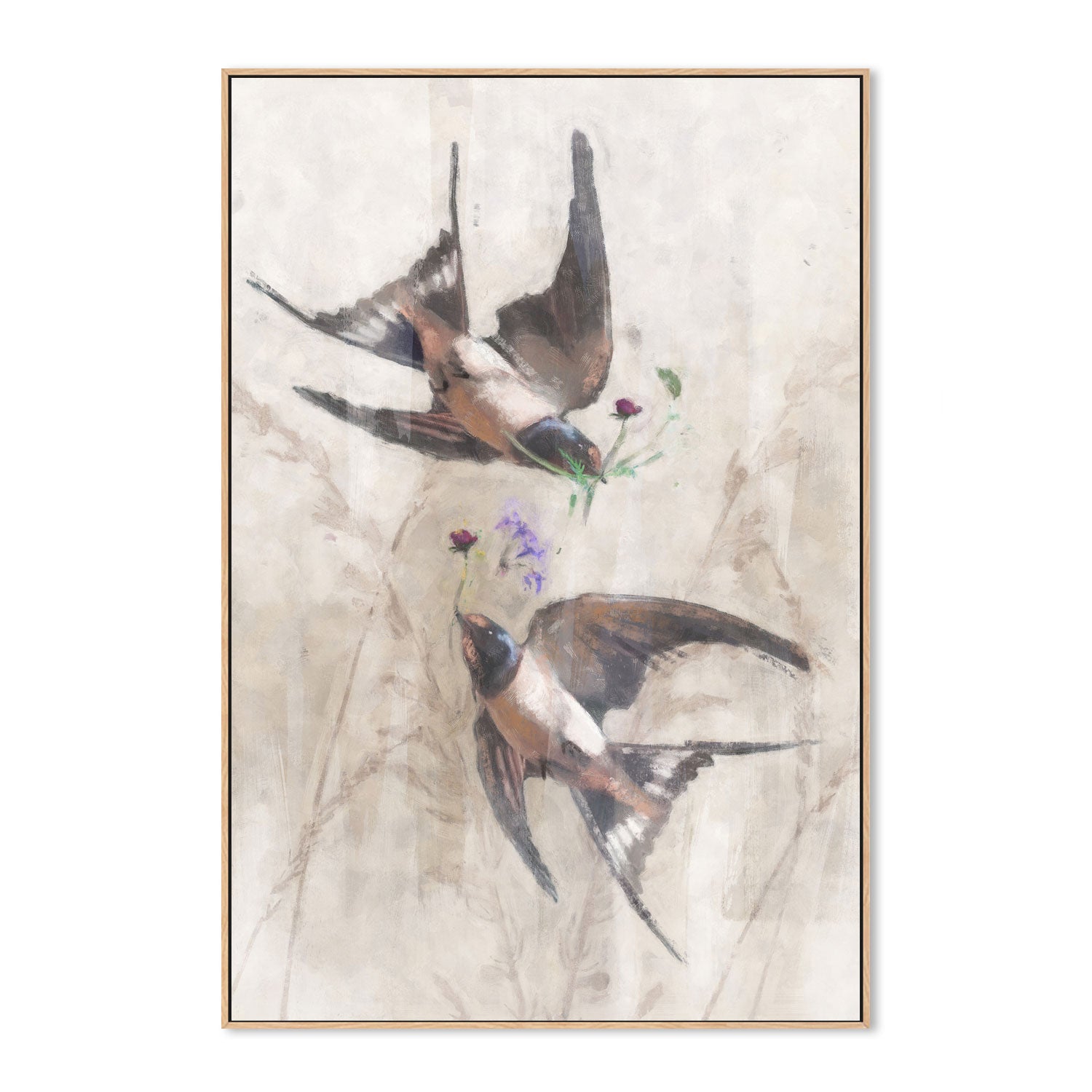 wall-art-print-canvas-poster-framed-Playful Swallows, Style A , By Nina Blue-4