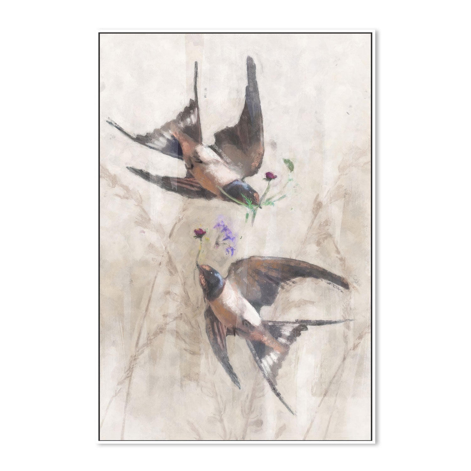 wall-art-print-canvas-poster-framed-Playful Swallows, Style A , By Nina Blue-5