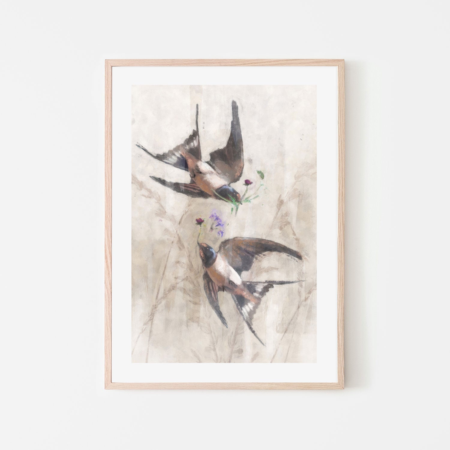 wall-art-print-canvas-poster-framed-Playful Swallows, Style A , By Nina Blue-6