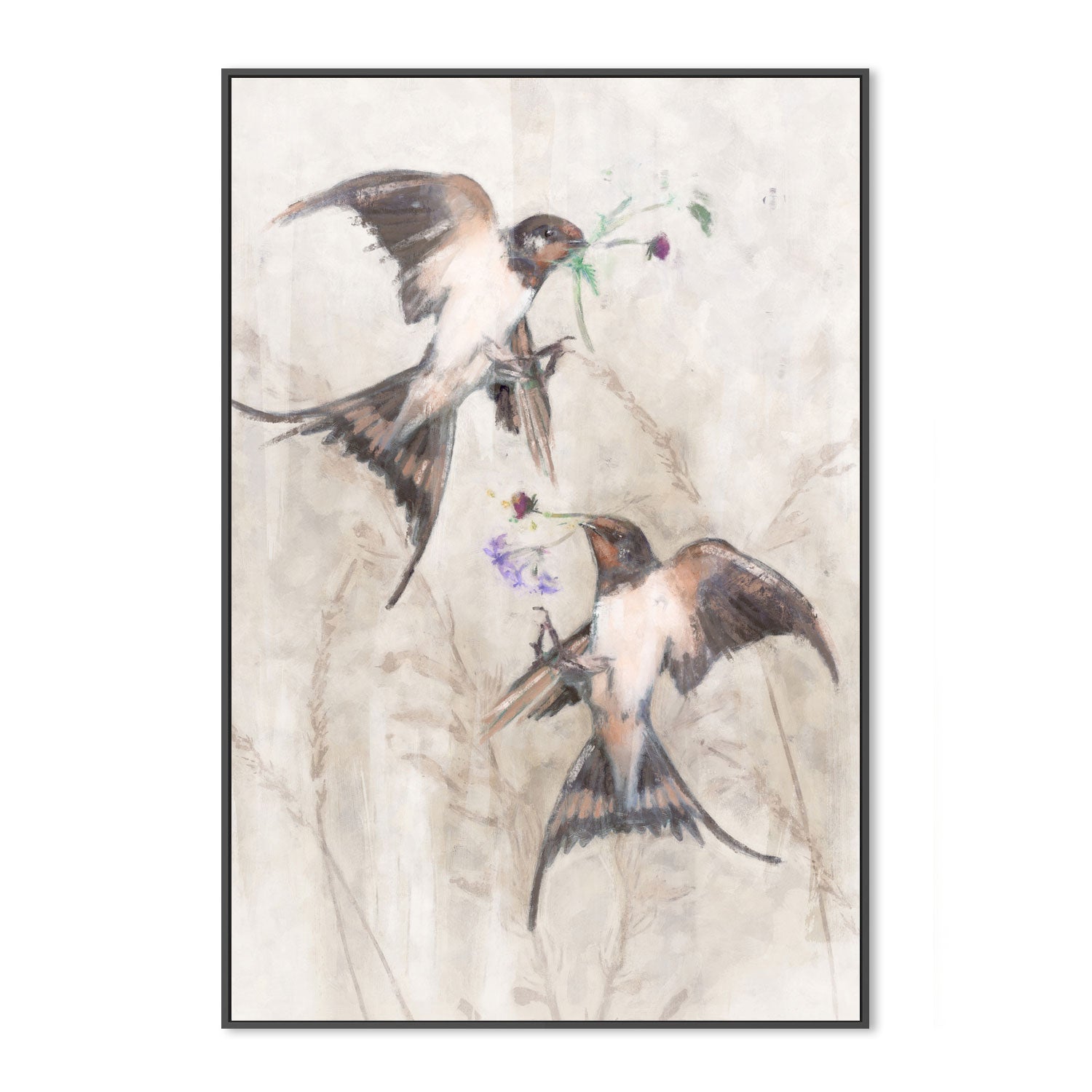 wall-art-print-canvas-poster-framed-Playful Swallows, Style B , By Nina Blue-3