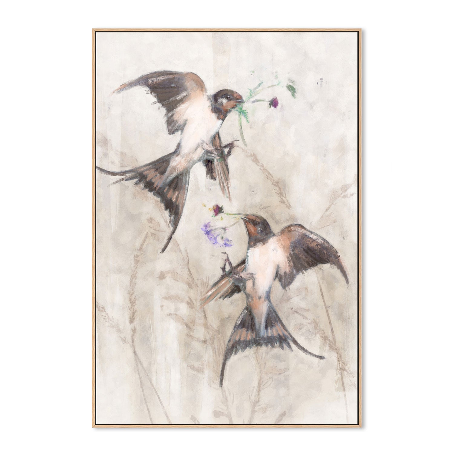 wall-art-print-canvas-poster-framed-Playful Swallows, Style B , By Nina Blue-4