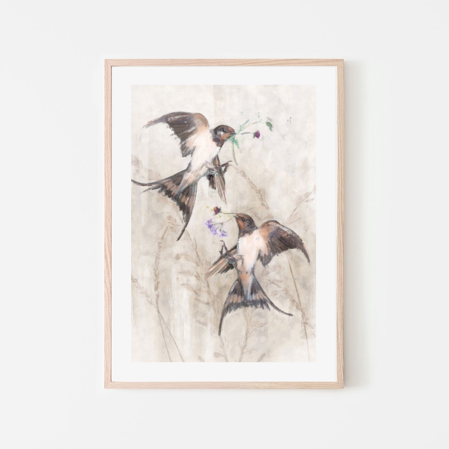 wall-art-print-canvas-poster-framed-Playful Swallows, Style B , By Nina Blue-6